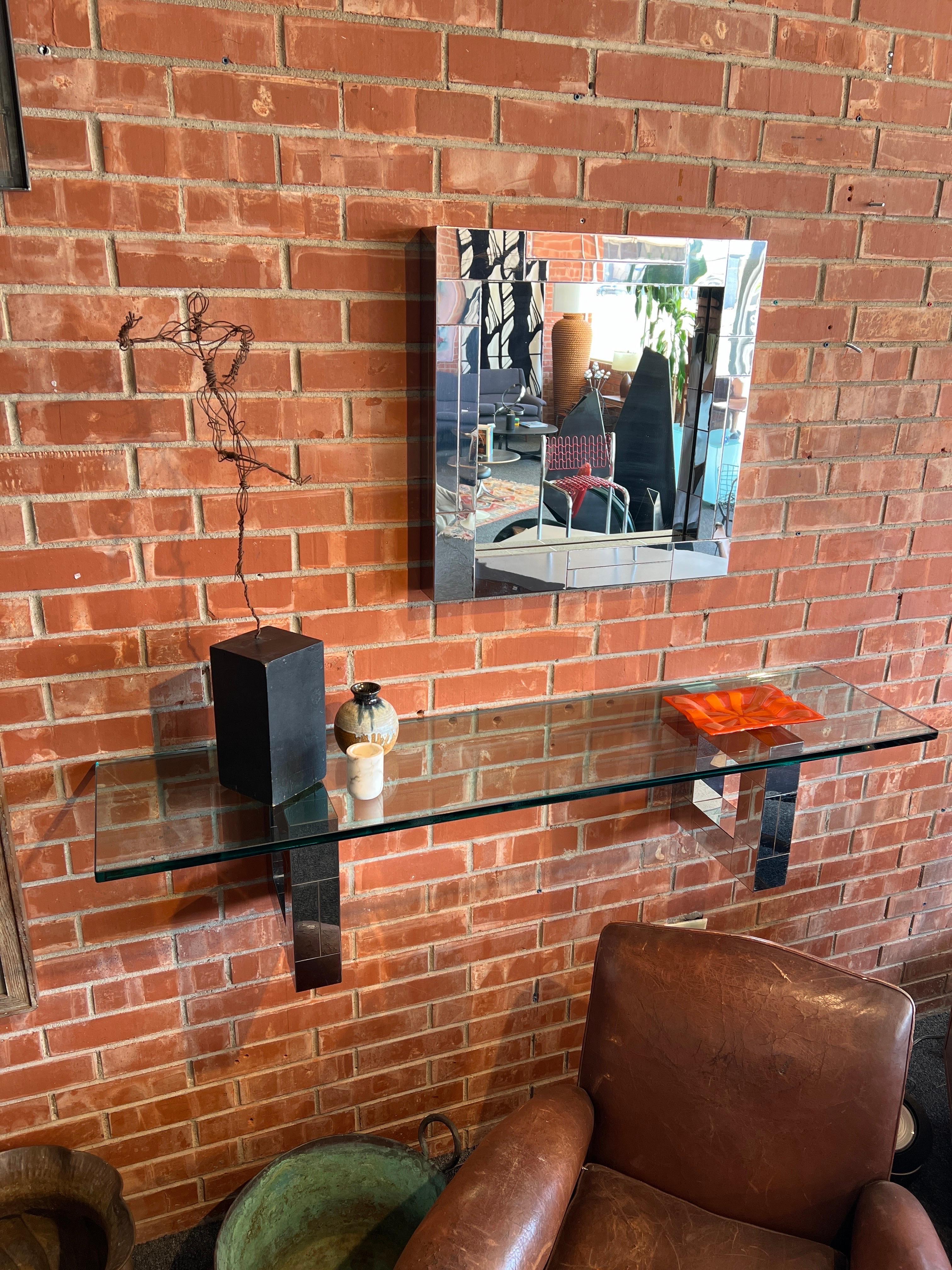 Paul Evans Cityscape Wall Mount Console and Mirror 5