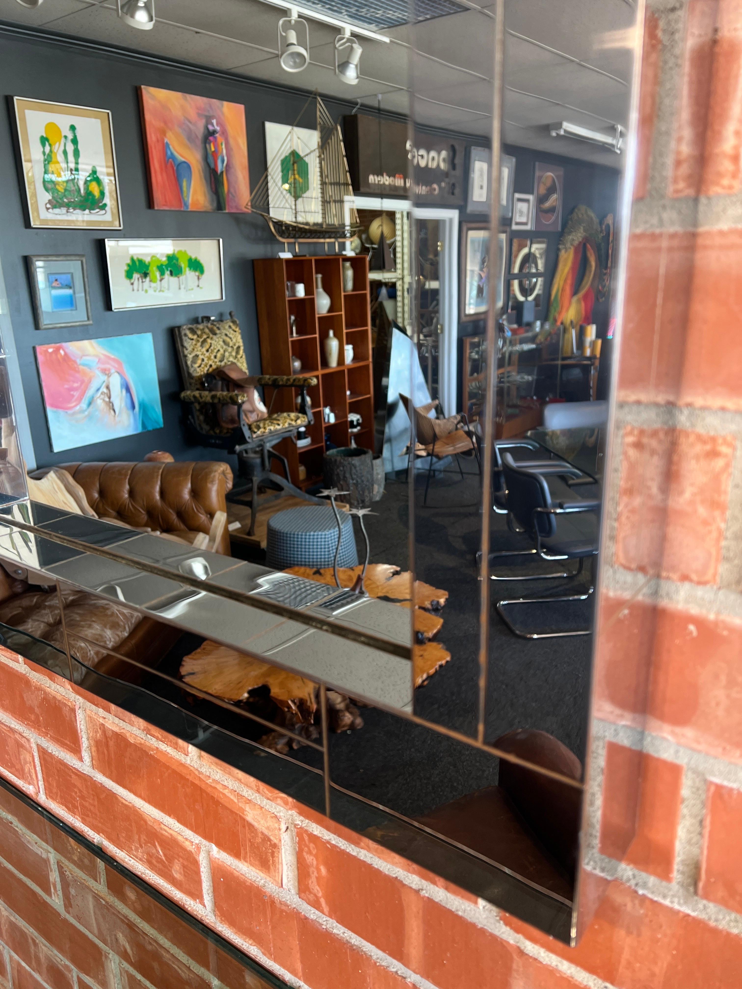 Metal Paul Evans Cityscape Wall Mount Console and Mirror