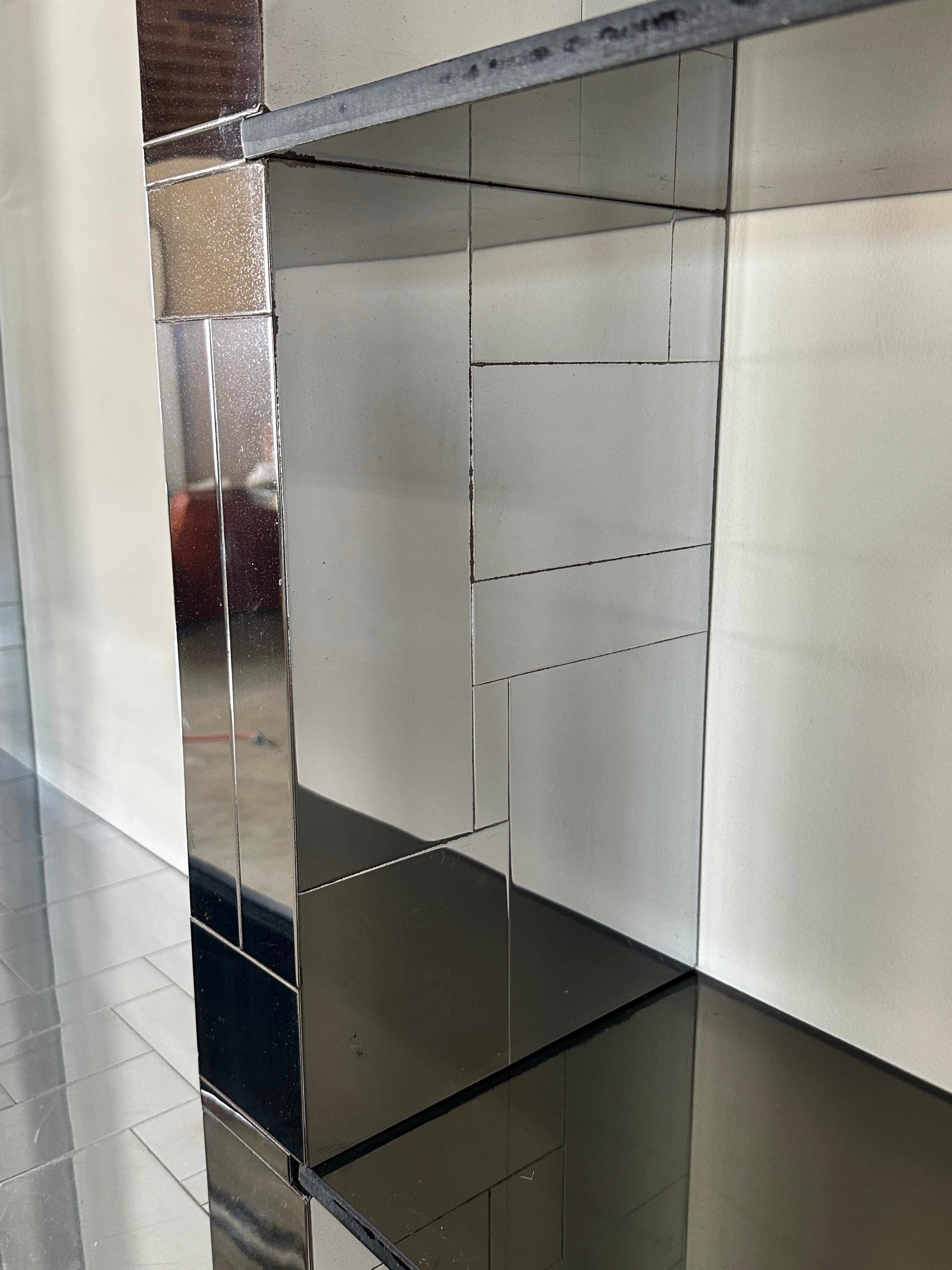 Paul Evans Cityscape Wall Unit in Chrome & Glass For Sale 2