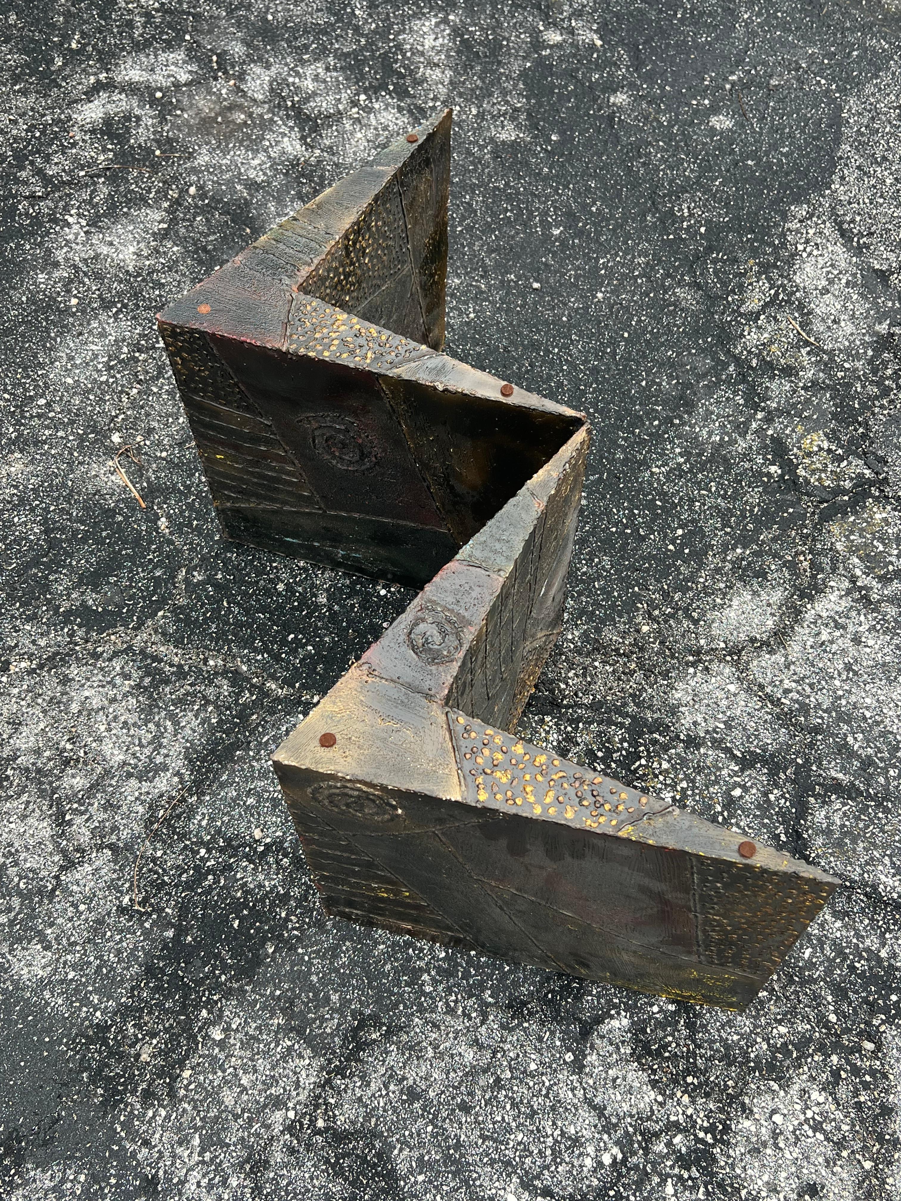 Paul Evans Couchtisch Brutalist Zig Zag ca' 1960er Jahre im Angebot 1