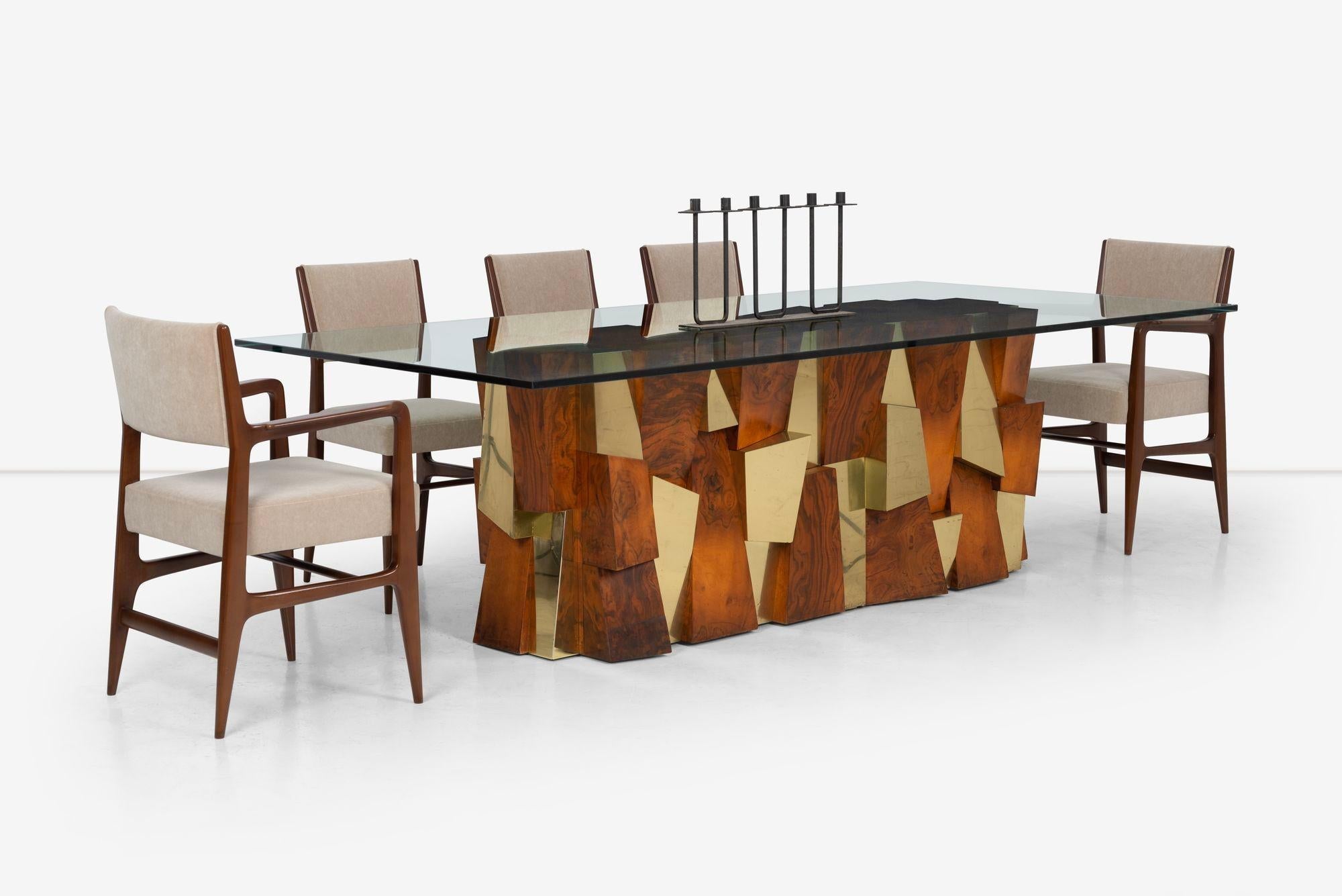 Late 20th Century Paul Evans Custom Faceted Dining Table For Sale