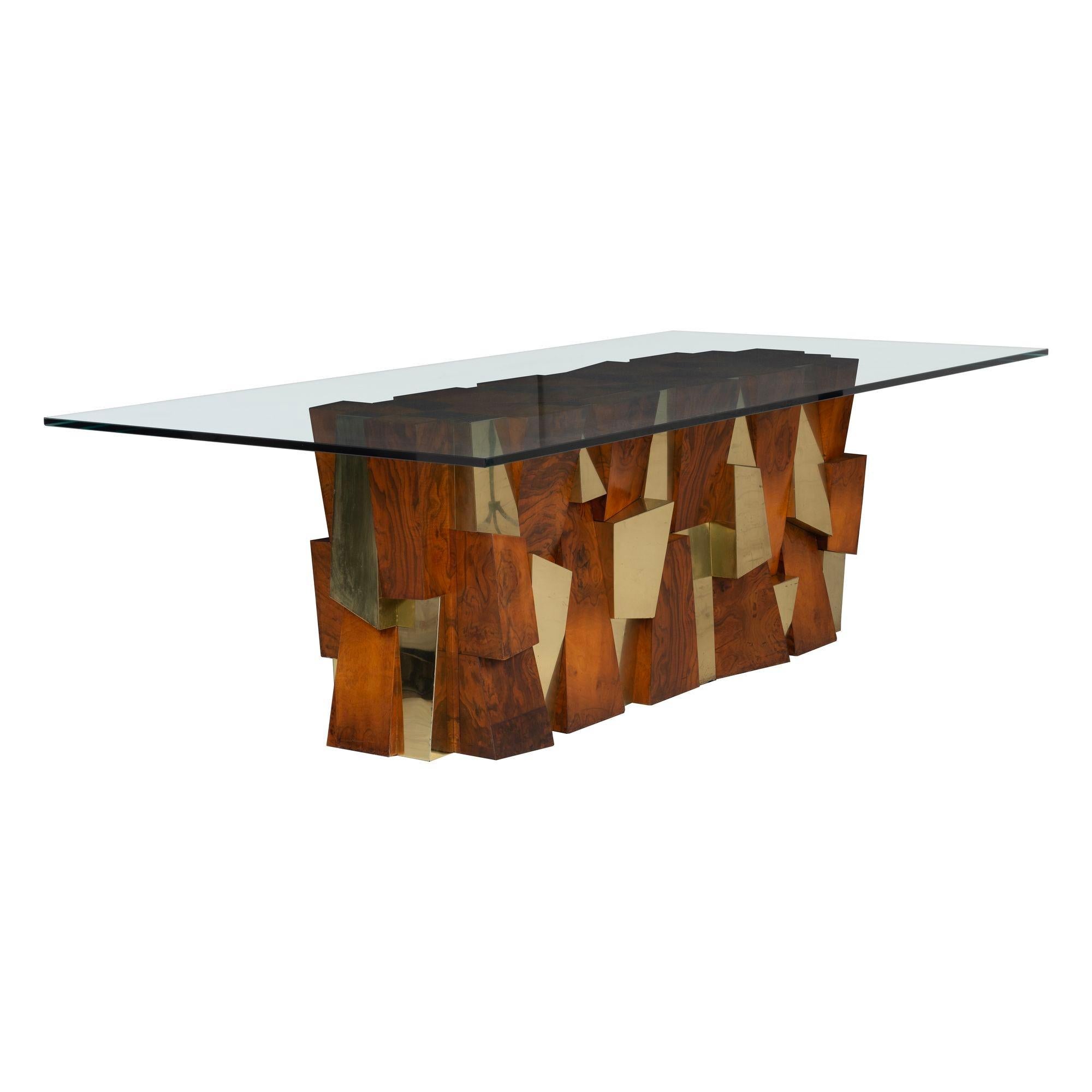 Paul Evans Custom Faceted Dining Table For Sale