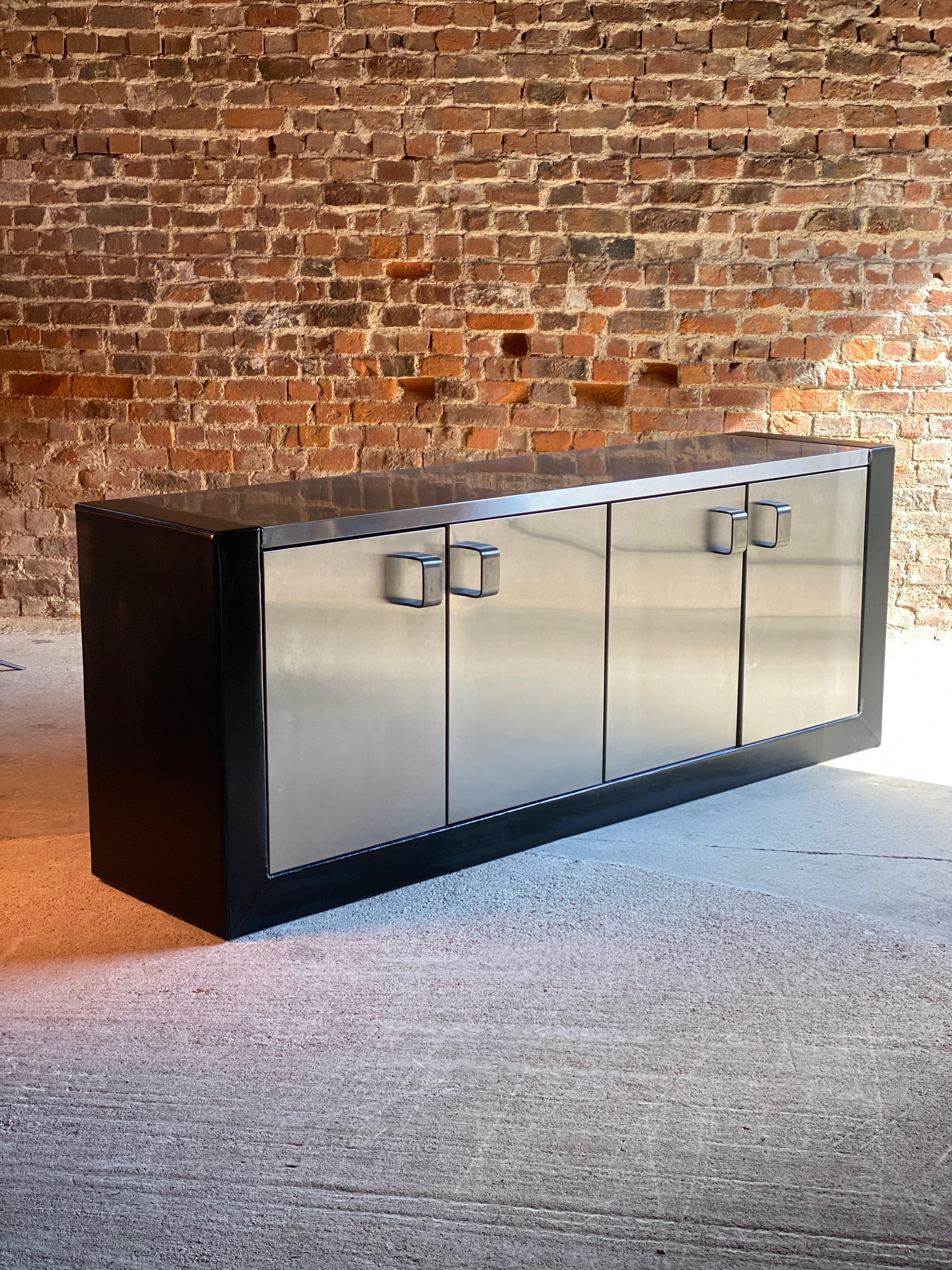 American Paul Evans Custom Steel Sideboard Credenza Credenza, USA, circa 1970
