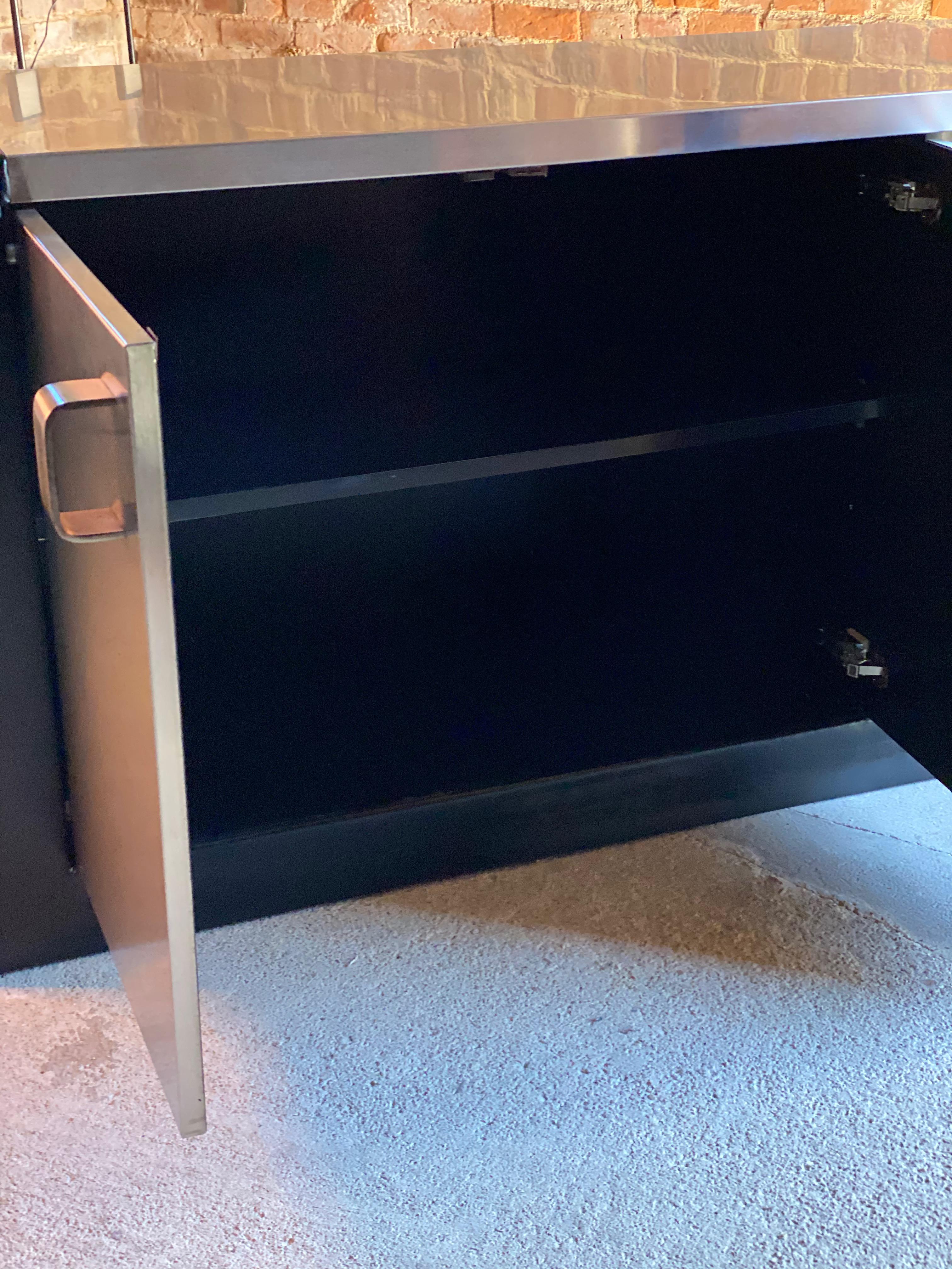 Paul Evans Custom Steel Sideboard Credenza Credenza, USA, circa 1970 2