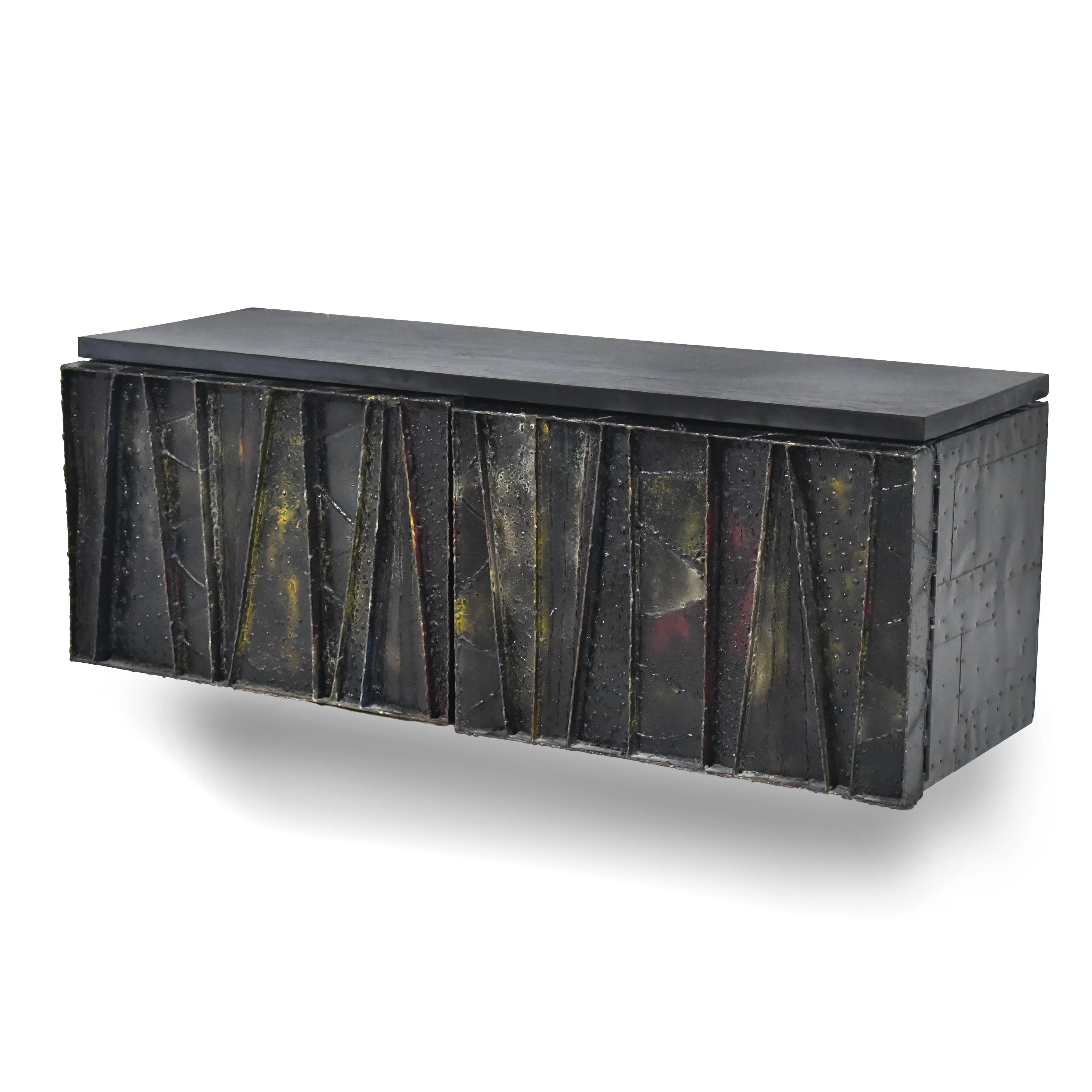 American Paul Evans Deep Relief Cabinet For Sale