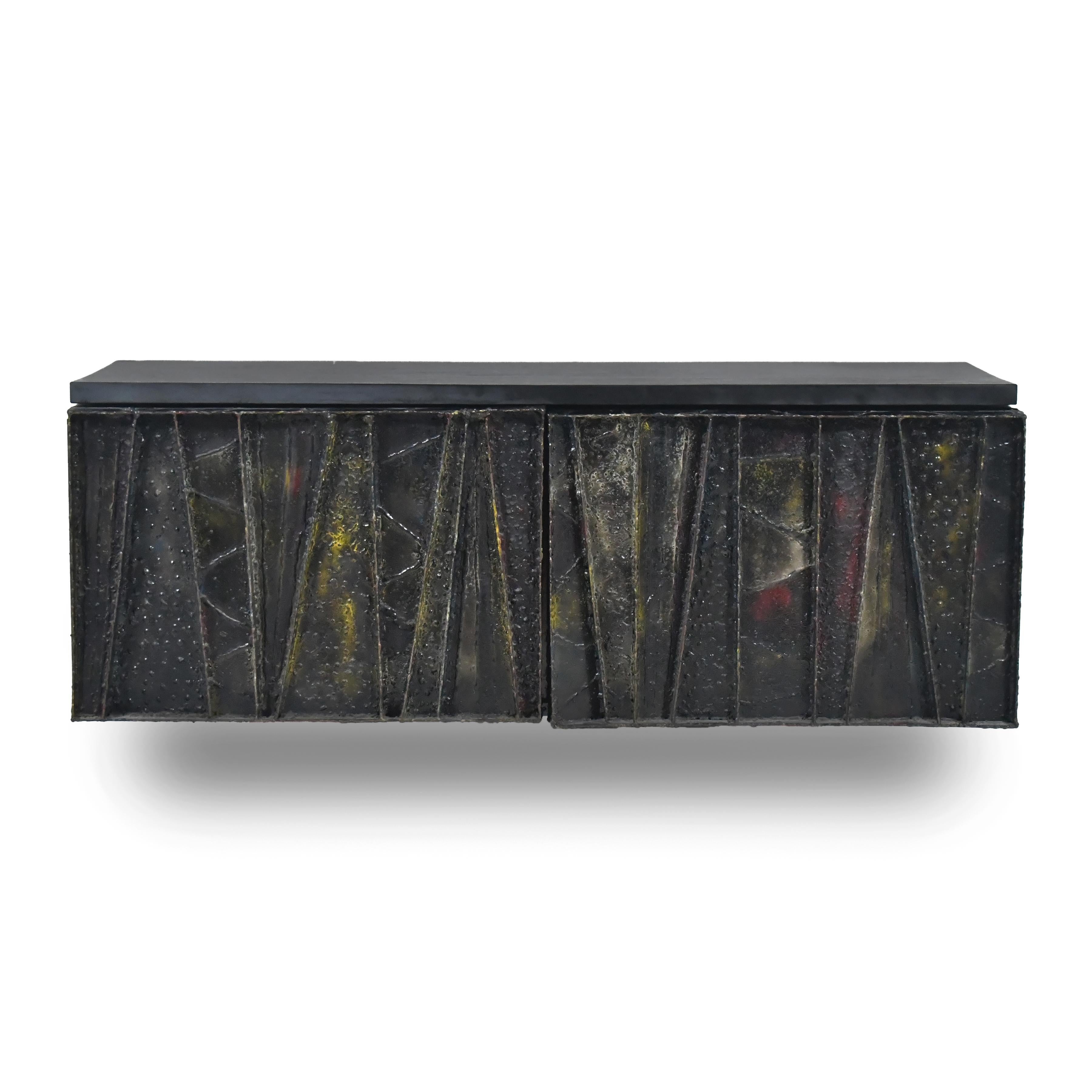 Paul Evans Deep Relief Cabinet In Good Condition For Sale In Highland, IN