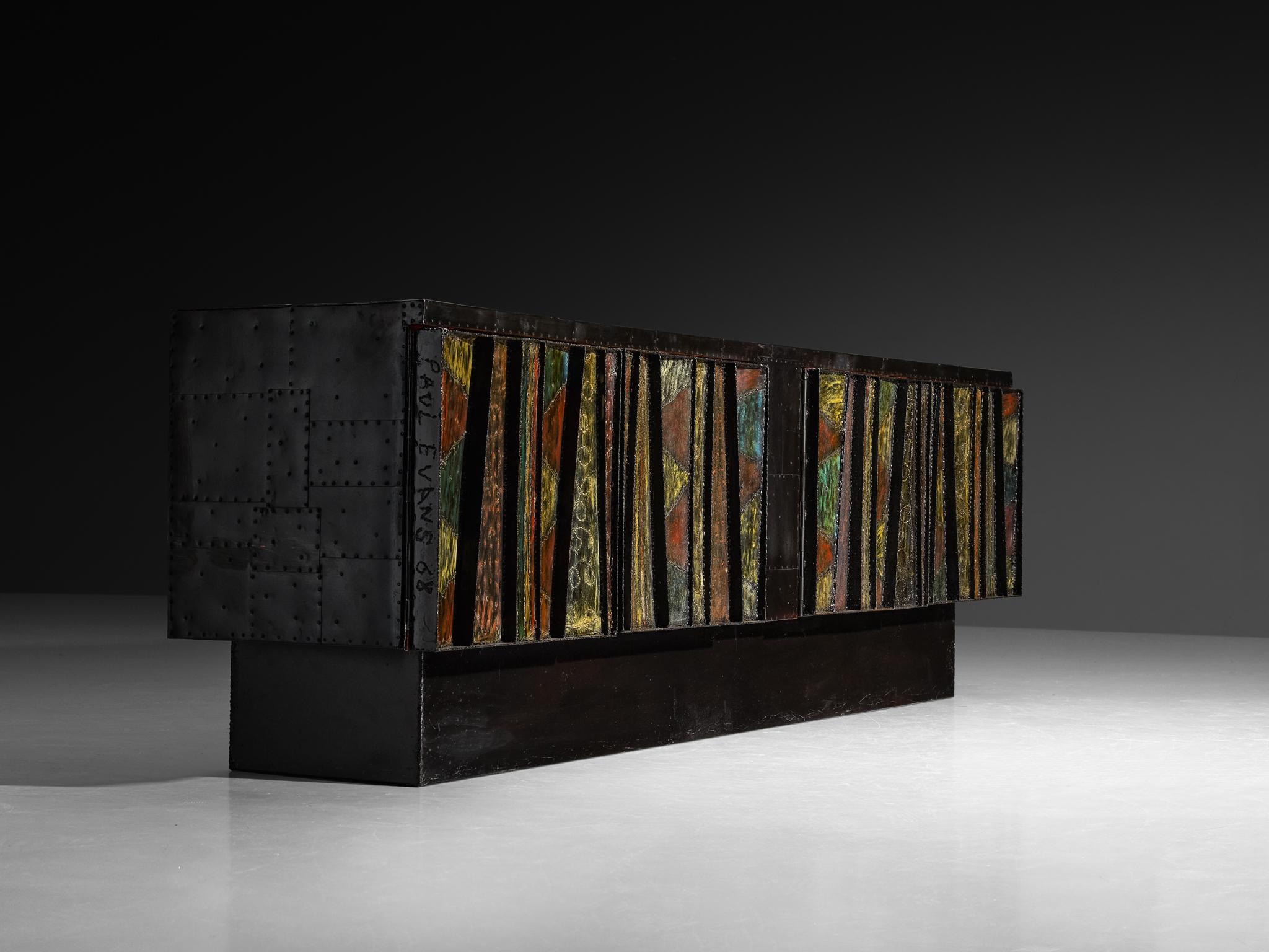 Mid-20th Century Paul Evans 'Deep Relief' Freestanding Sideboard