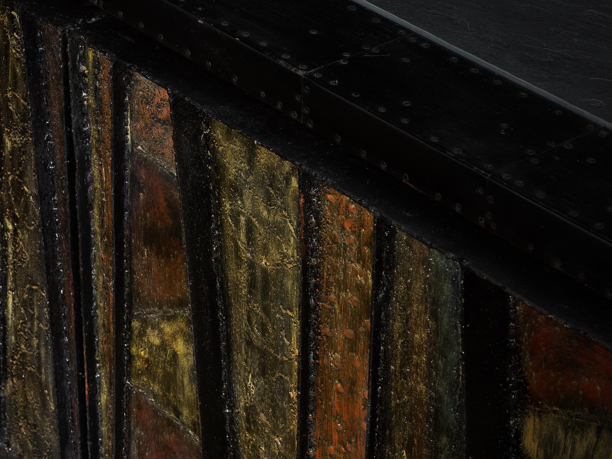 Steel Paul Evans 'Deep Relief' Freestanding Sideboard