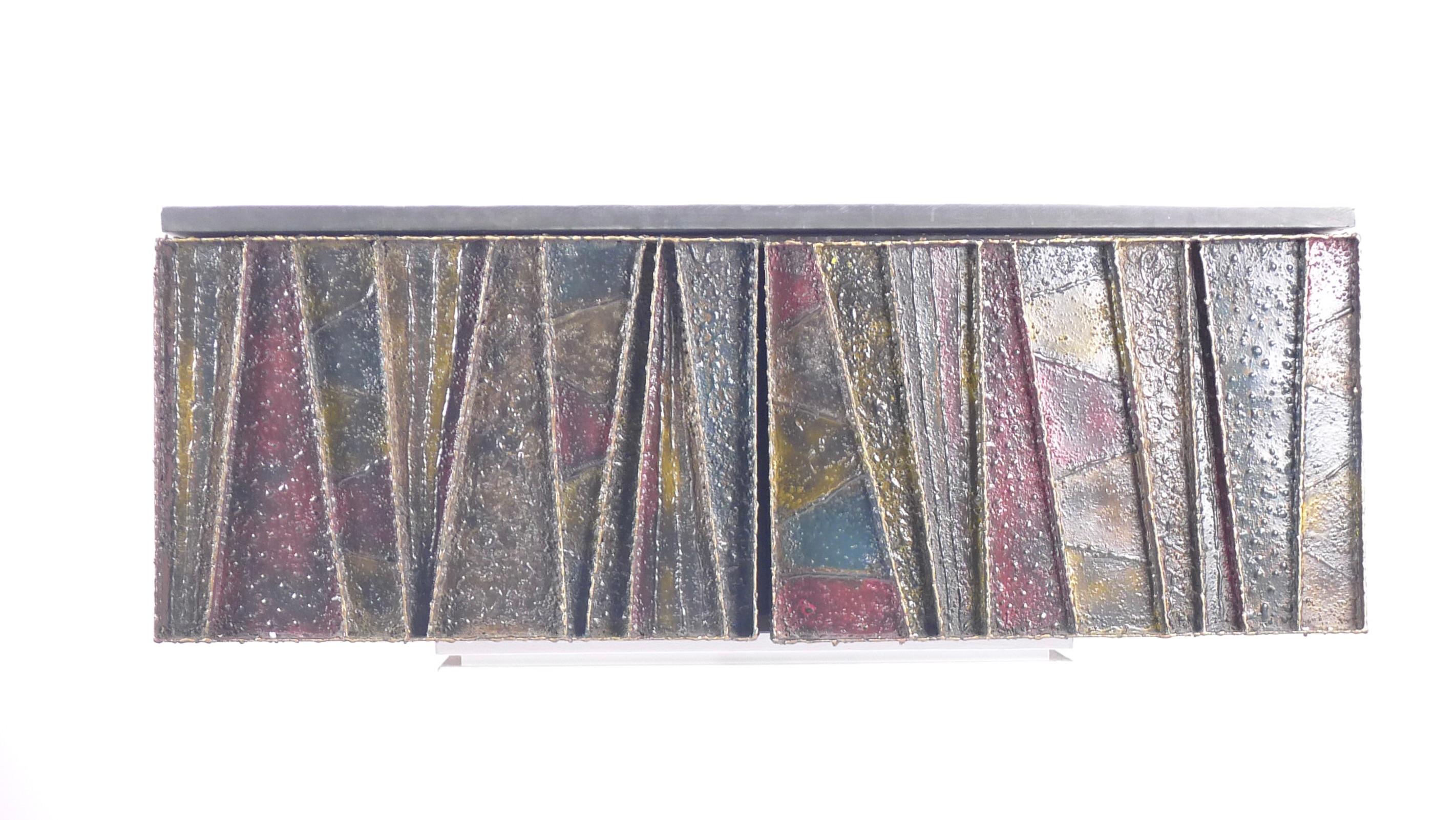 Paul Evans 'Deep Relief' Wall-Mounted Cabinet, Model PE-19, 1971 2