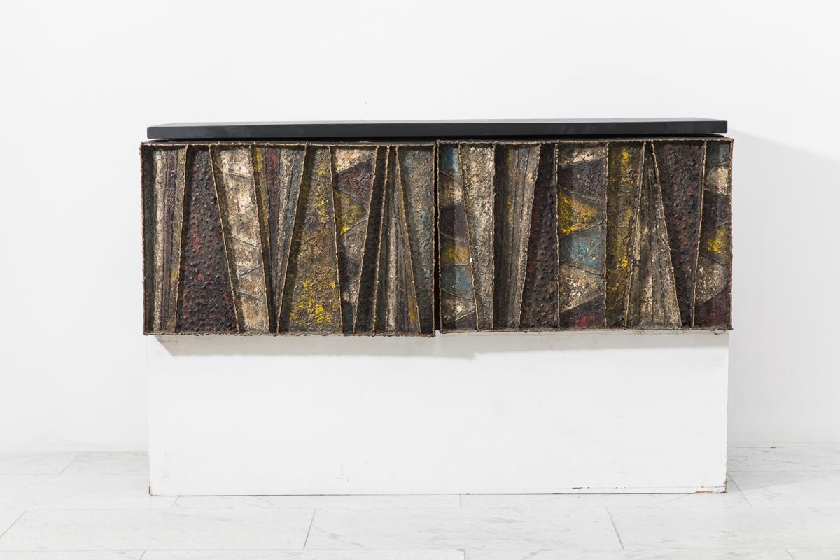 Paul Evans, Deep Relief Wall-Mounted Console (PE 19), USA, c.1970 1