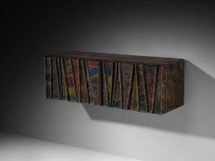Paul Evans ‘Deep Relief’ Wall-Mounted Sideboard in Welded Steel
