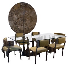 Paul Evans Dining Set in Sculpted Bronze, 1969