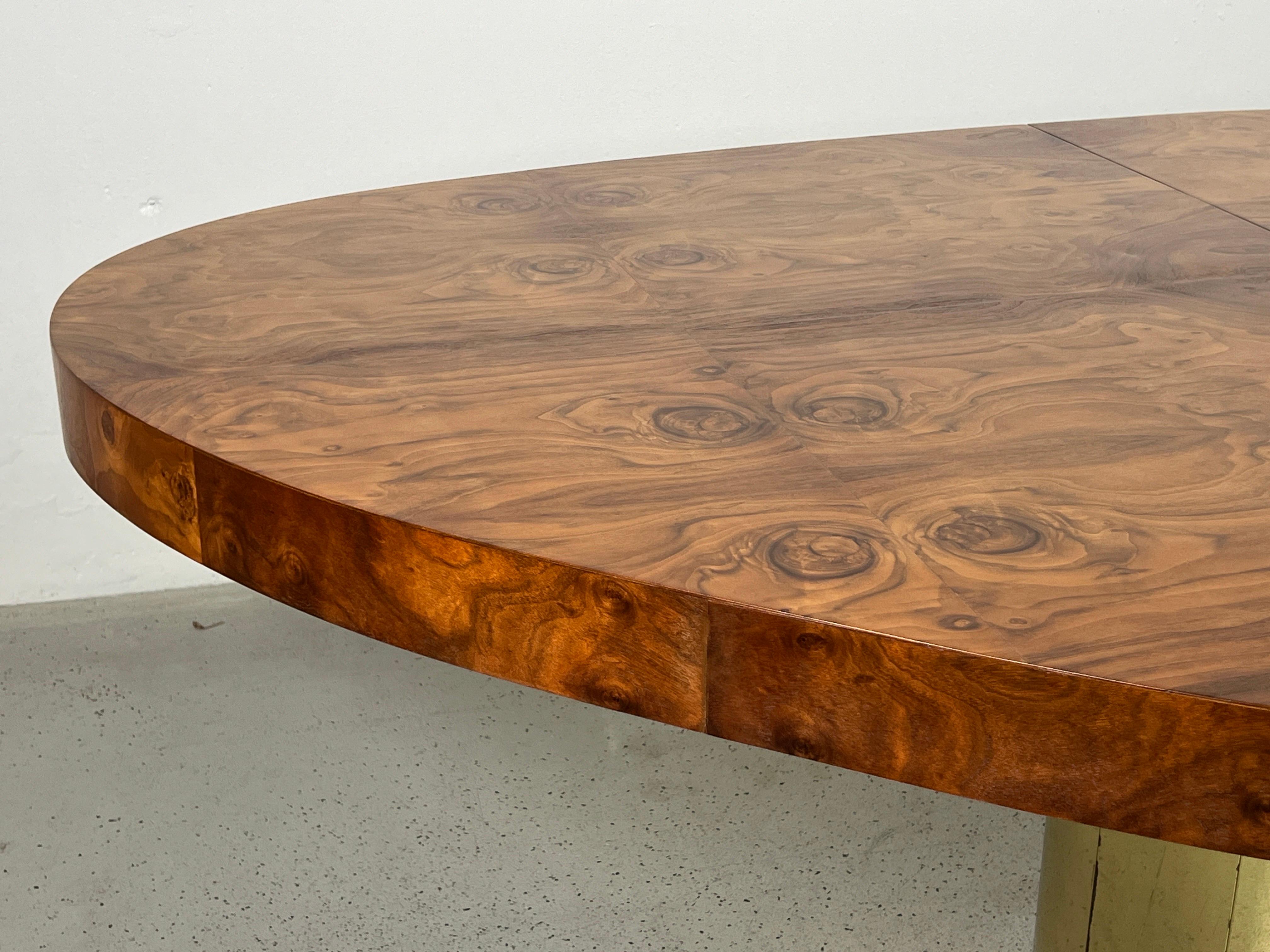 Paul Evans Dining Table in Burl and Brass For Sale 8