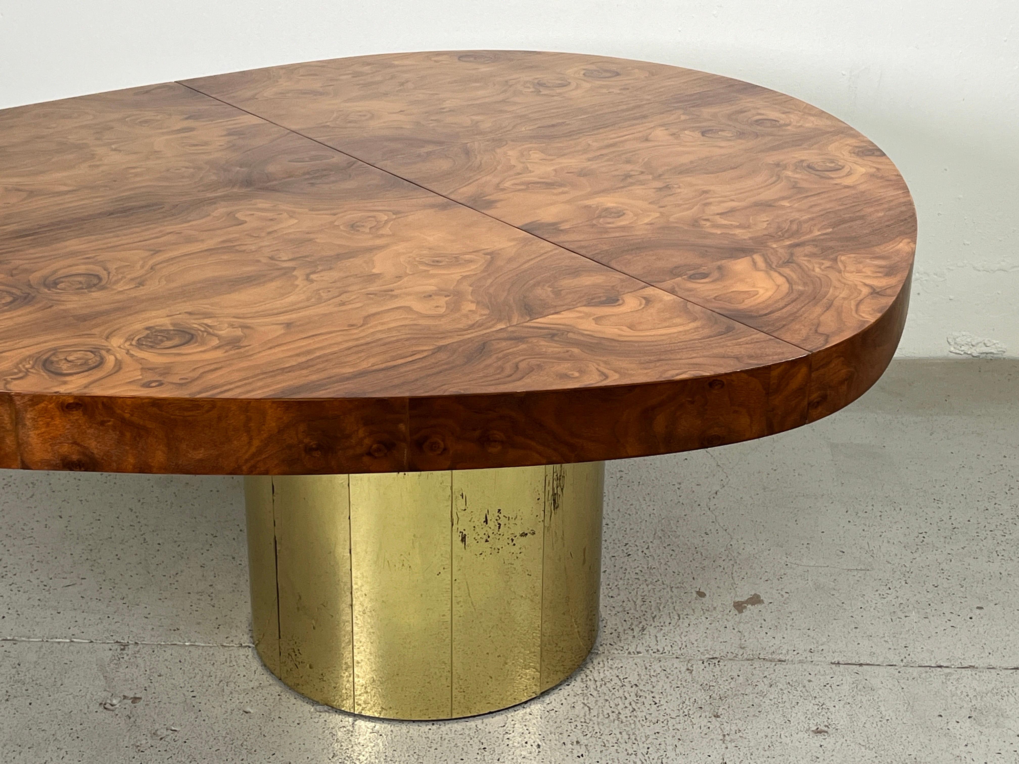 Paul Evans Dining Table in Burl and Brass For Sale 9