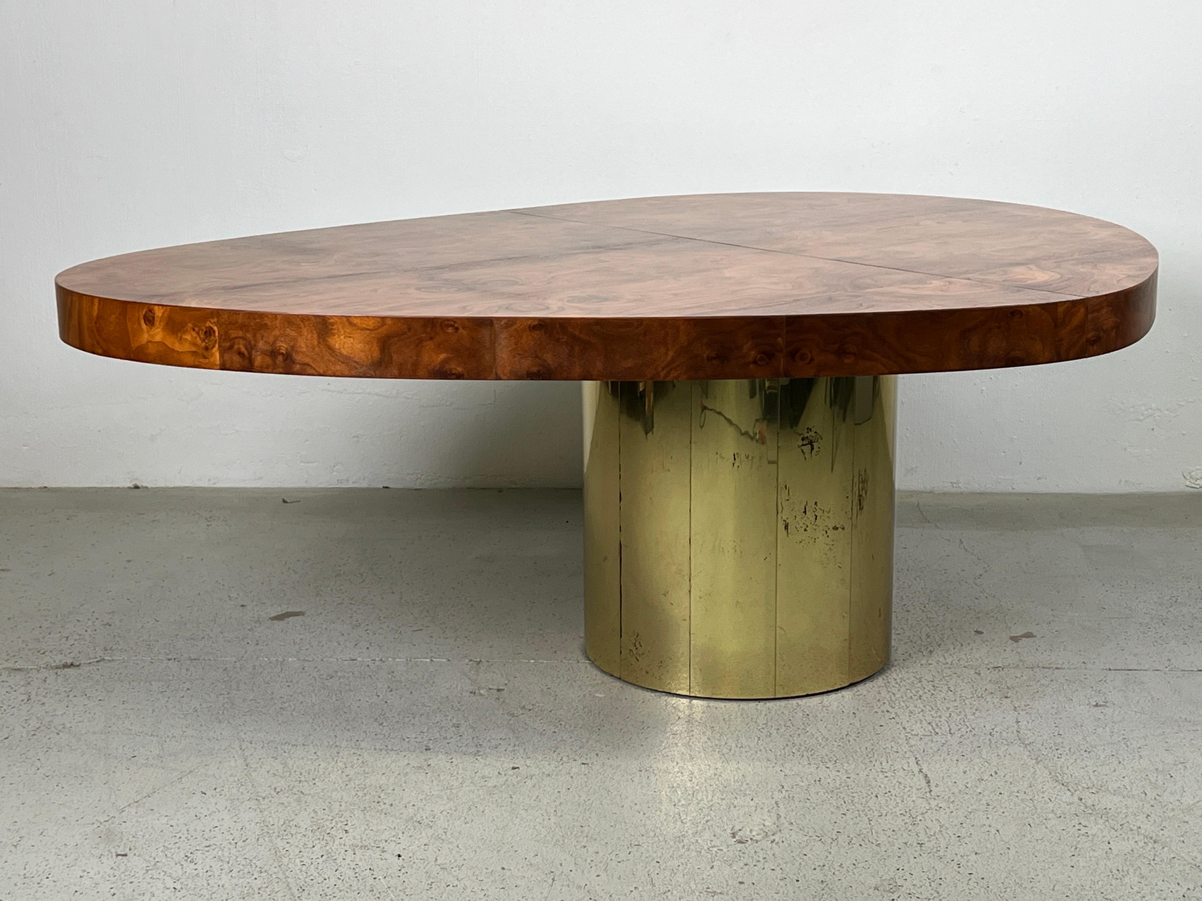 Paul Evans Dining Table in Burl and Brass For Sale 10