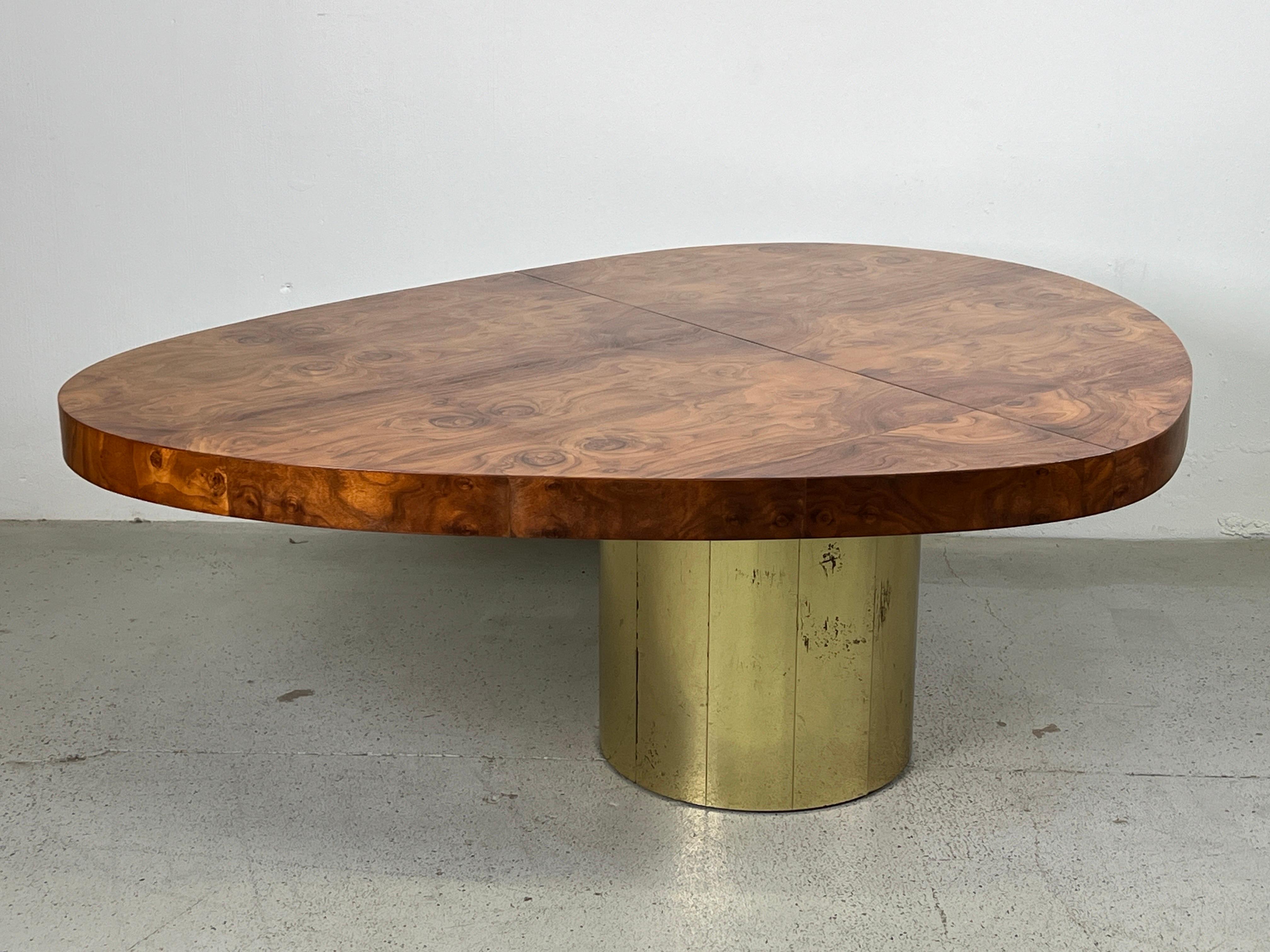 Paul Evans Dining Table in Burl and Brass For Sale 11