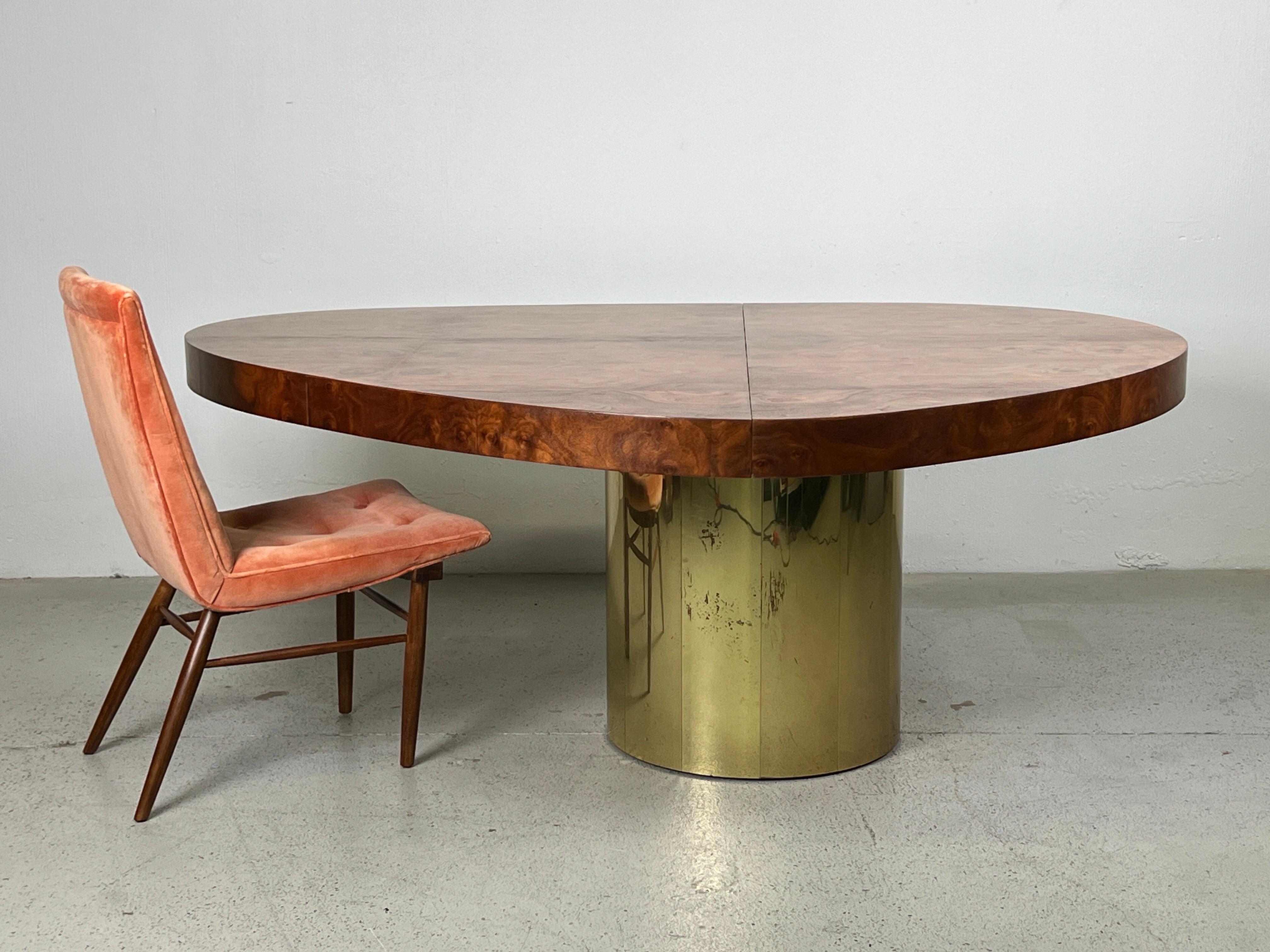 Paul Evans Dining Table in Burl and Brass For Sale 12