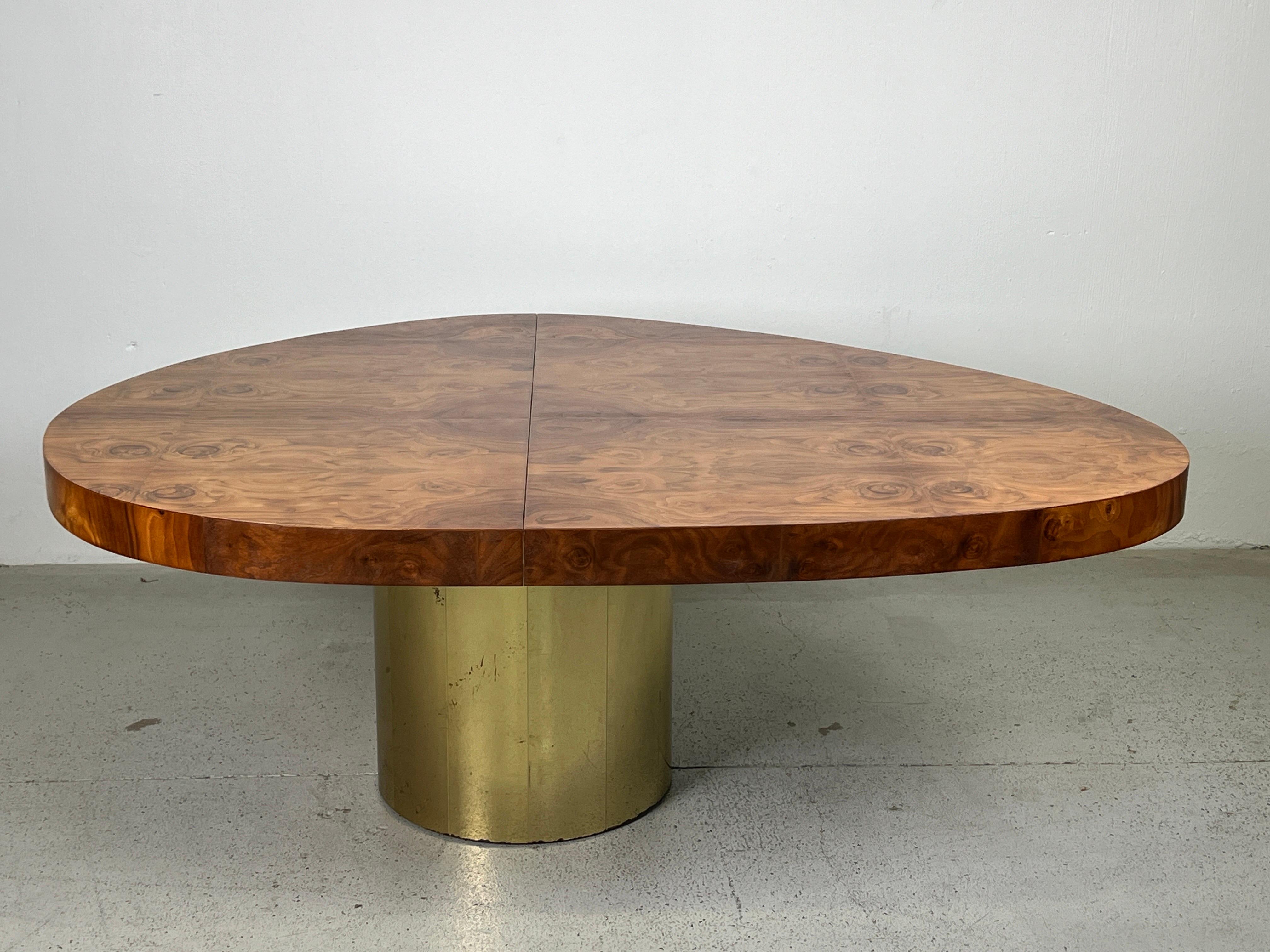 Paul Evans Dining Table in Burl and Brass For Sale 13