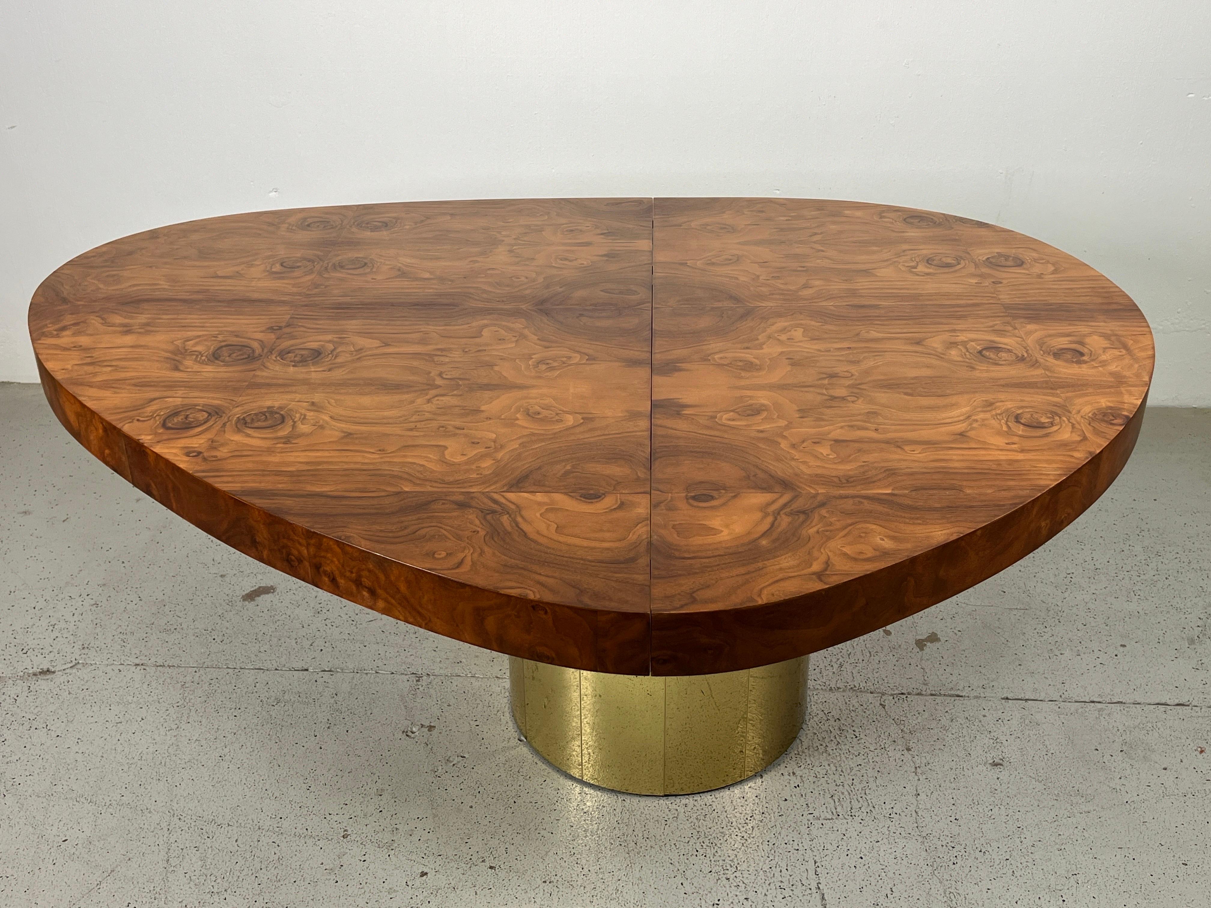 Paul Evans Dining Table in Burl and Brass For Sale 1