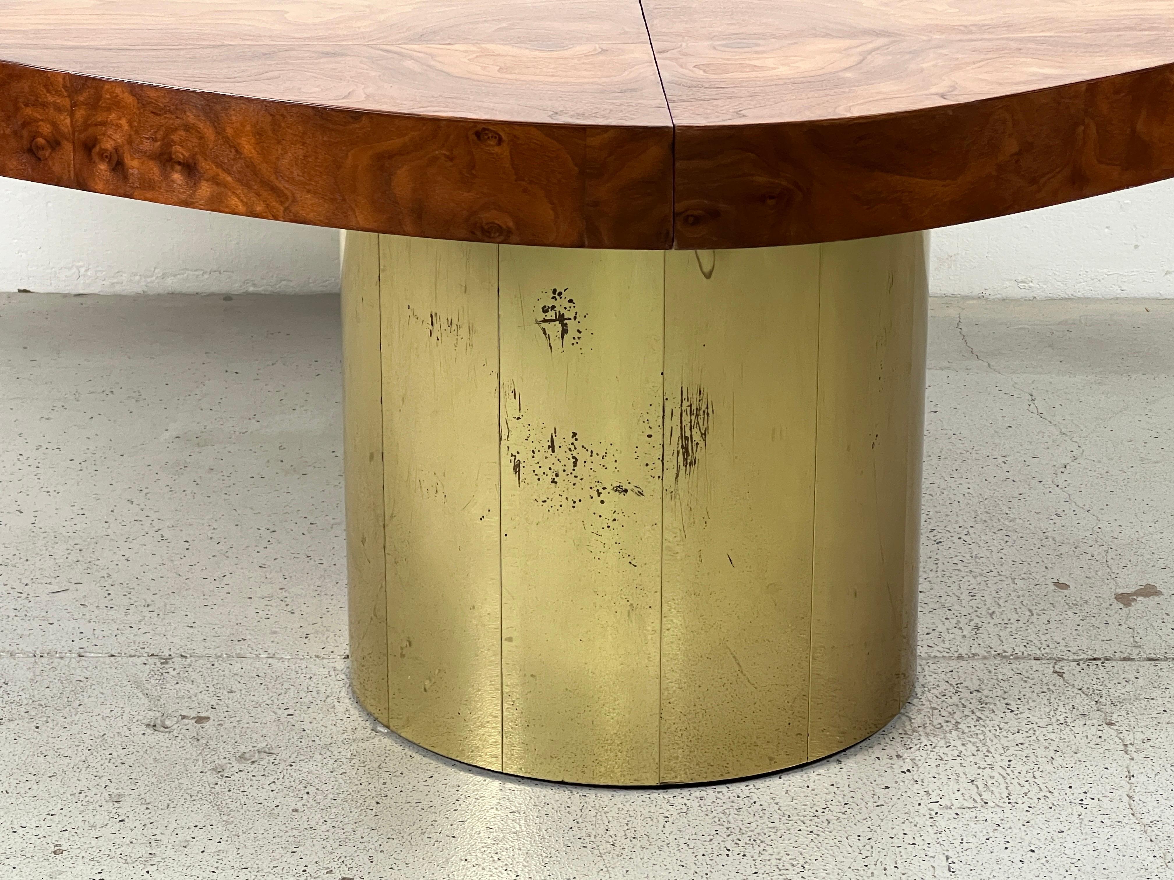 Paul Evans Dining Table in Burl and Brass For Sale 2