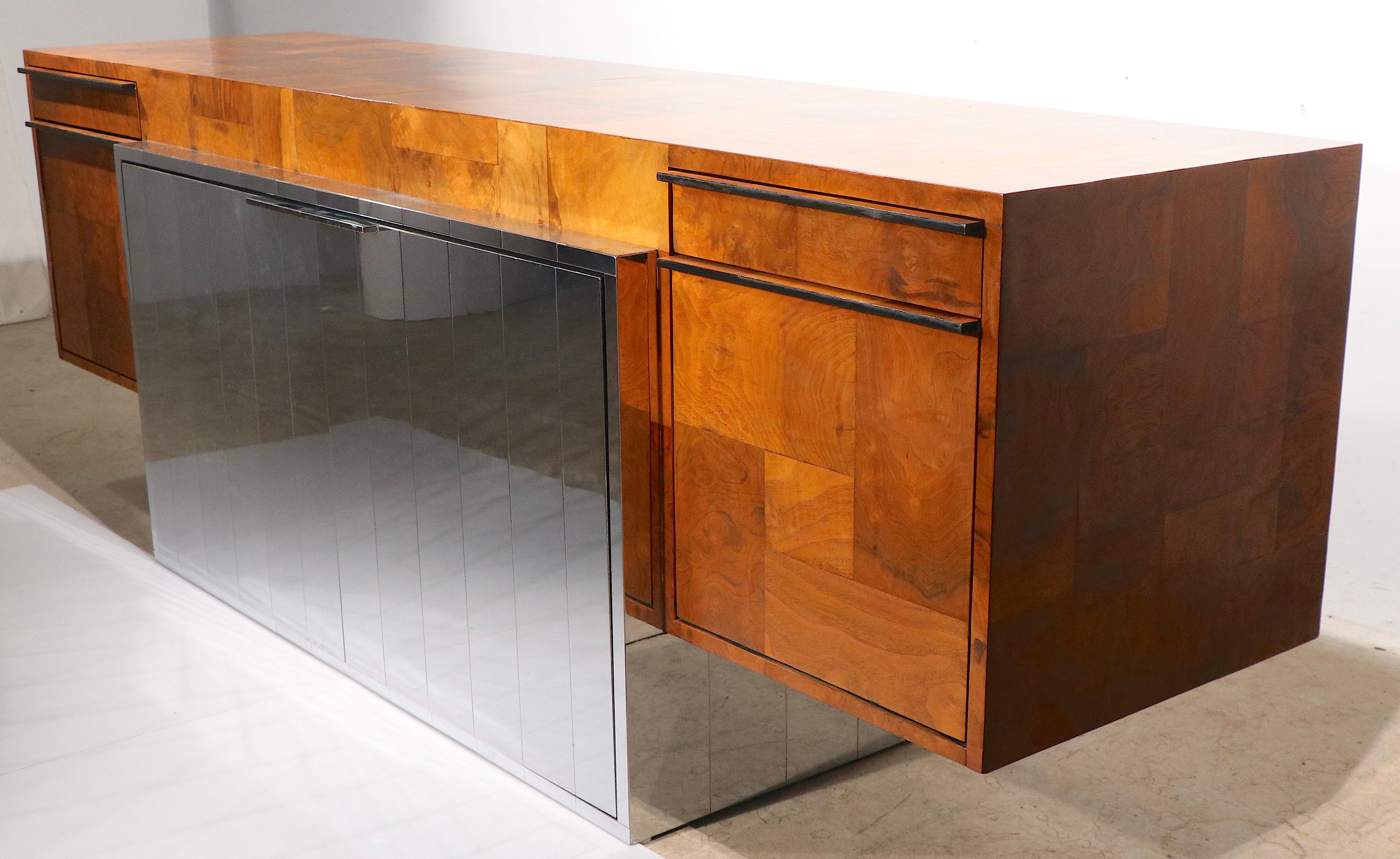 American Paul Evans Directional Patchwork Credenza, c 1970's For Sale