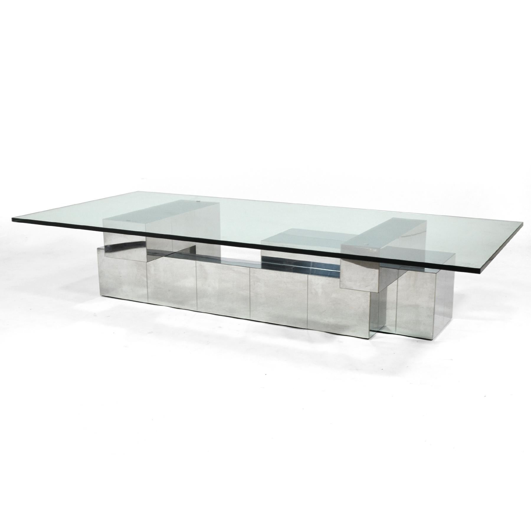Plated Paul Evans Extra Large Cityscape Coffee Table... private listing