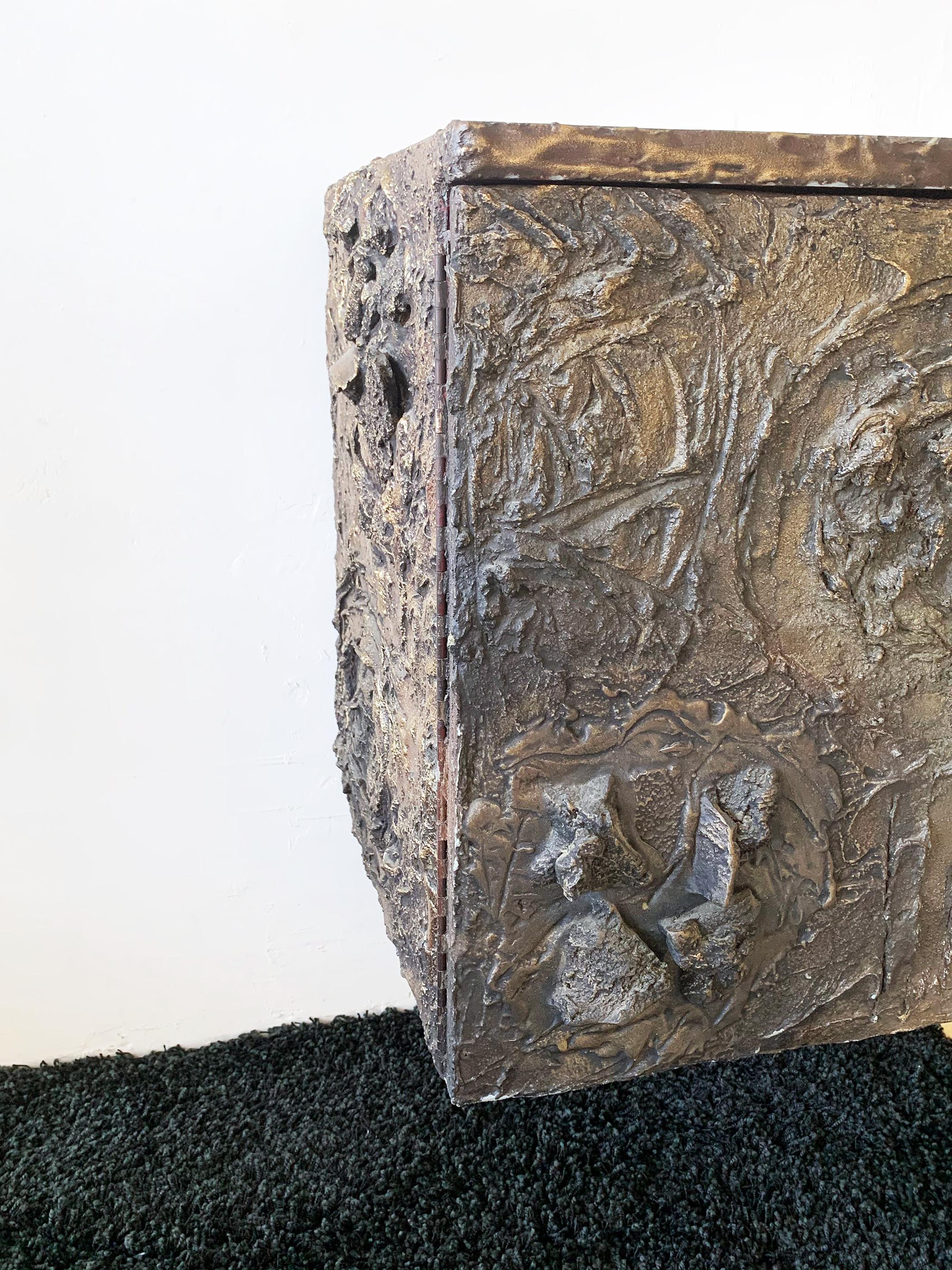 Paul Evans Floating Cast Bronze Credenza In Good Condition In Culver City, CA