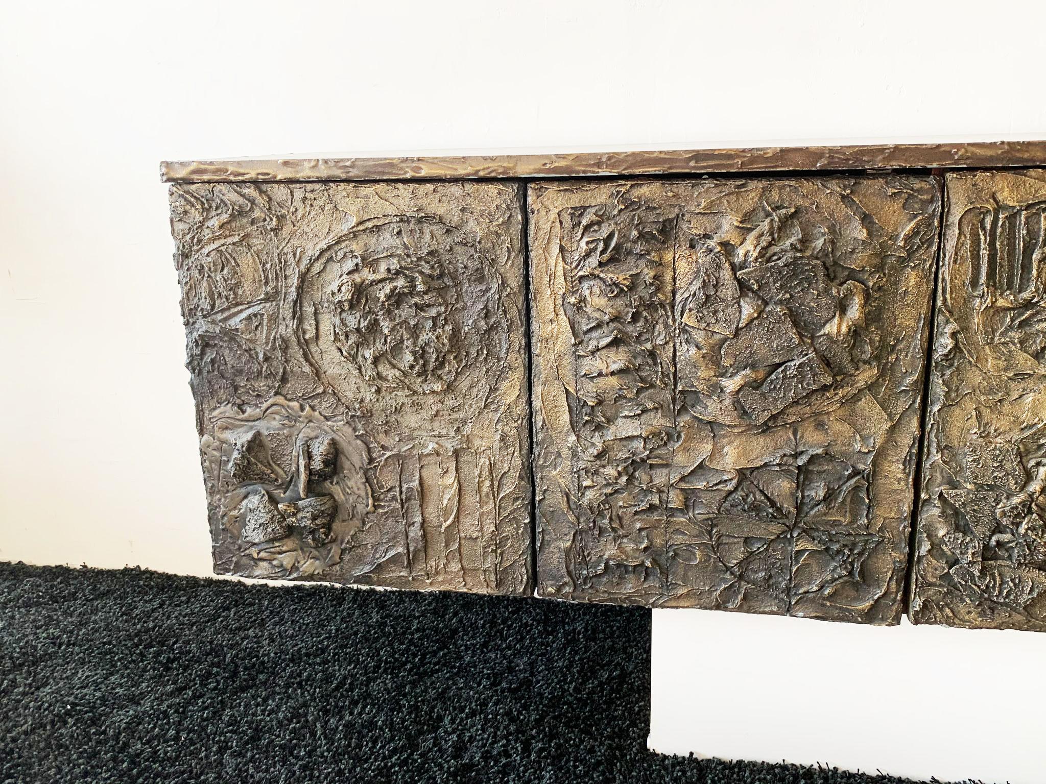 Paul Evans Floating Cast Bronze Credenza 2
