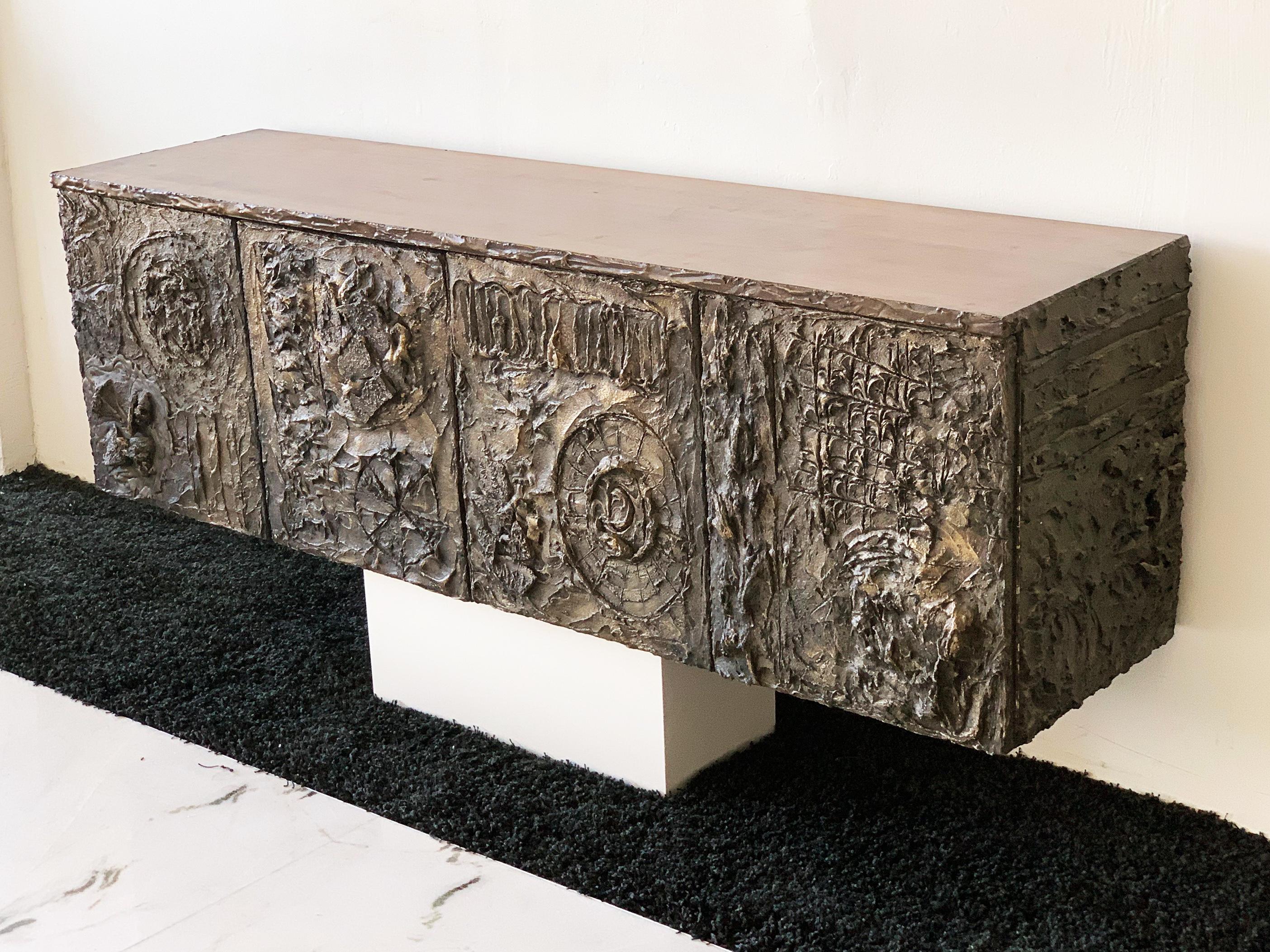Paul Evans Floating Cast Bronze Credenza 3