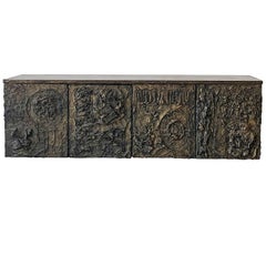 Paul Evans Floating Cast Bronze Credenza