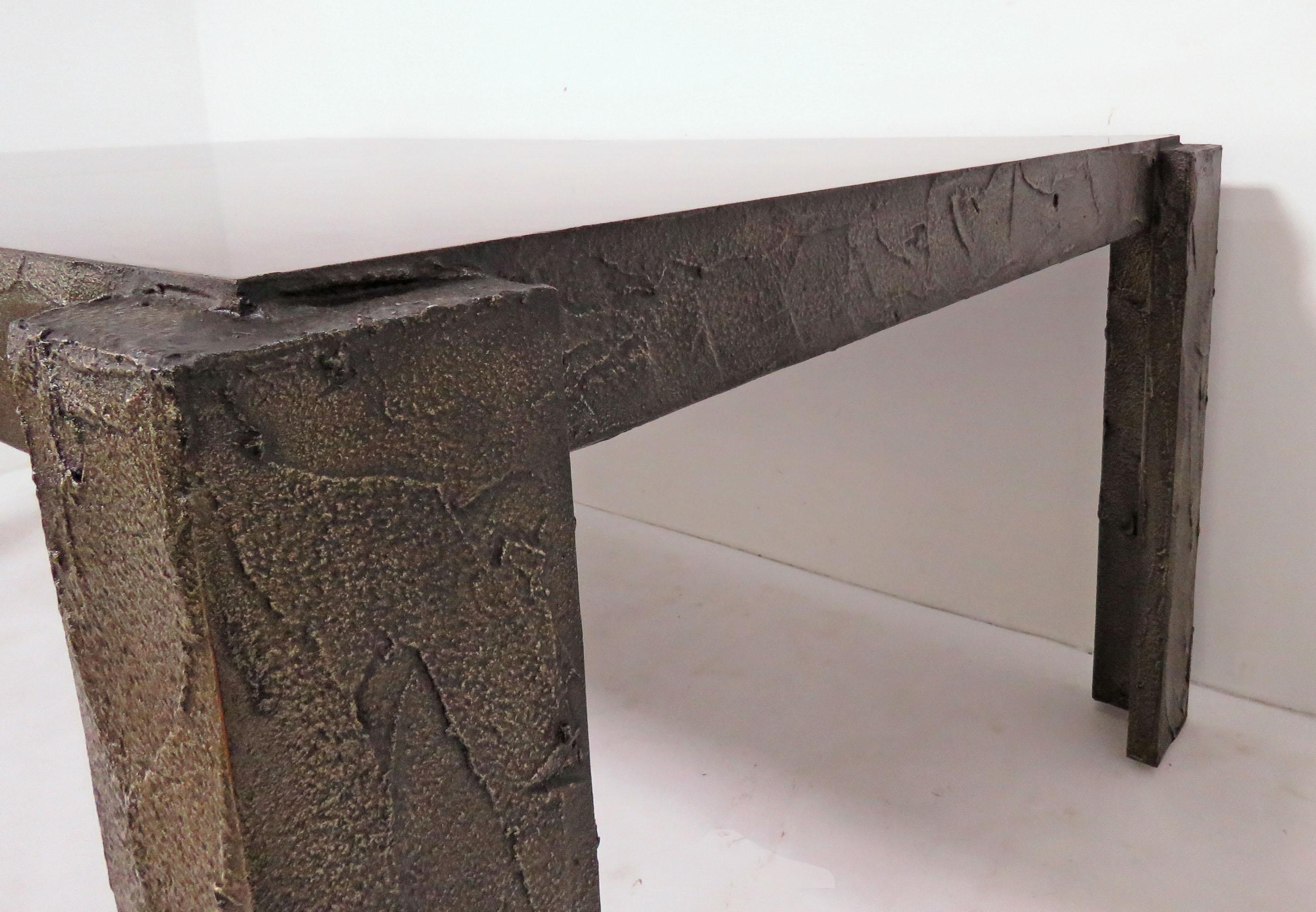 Paul Evans for Directional Brutalist Bronzed Sculpted Dining Table, circa 1970s 4