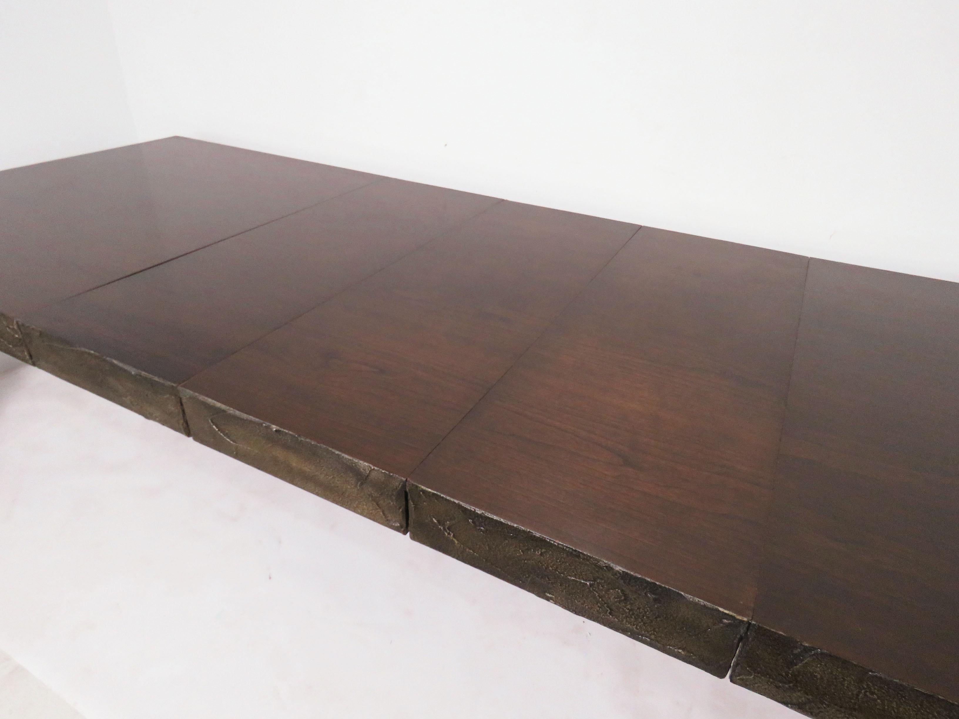 Paul Evans for Directional Brutalist Bronzed Sculpted Dining Table, circa 1970s 8