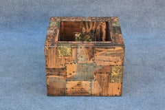 Paul Evans for Directional Brutalist Patchwork Coffee Table with Original Glass