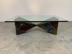 Paul Evans for Directional Brutalist Welded Steel Coffee or Cocktail Table