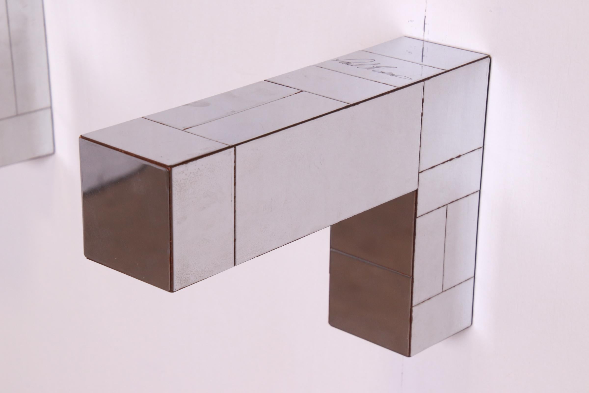 Paul Evans for Directional Chrome and Glass Floating Shelves or Console Tables 3