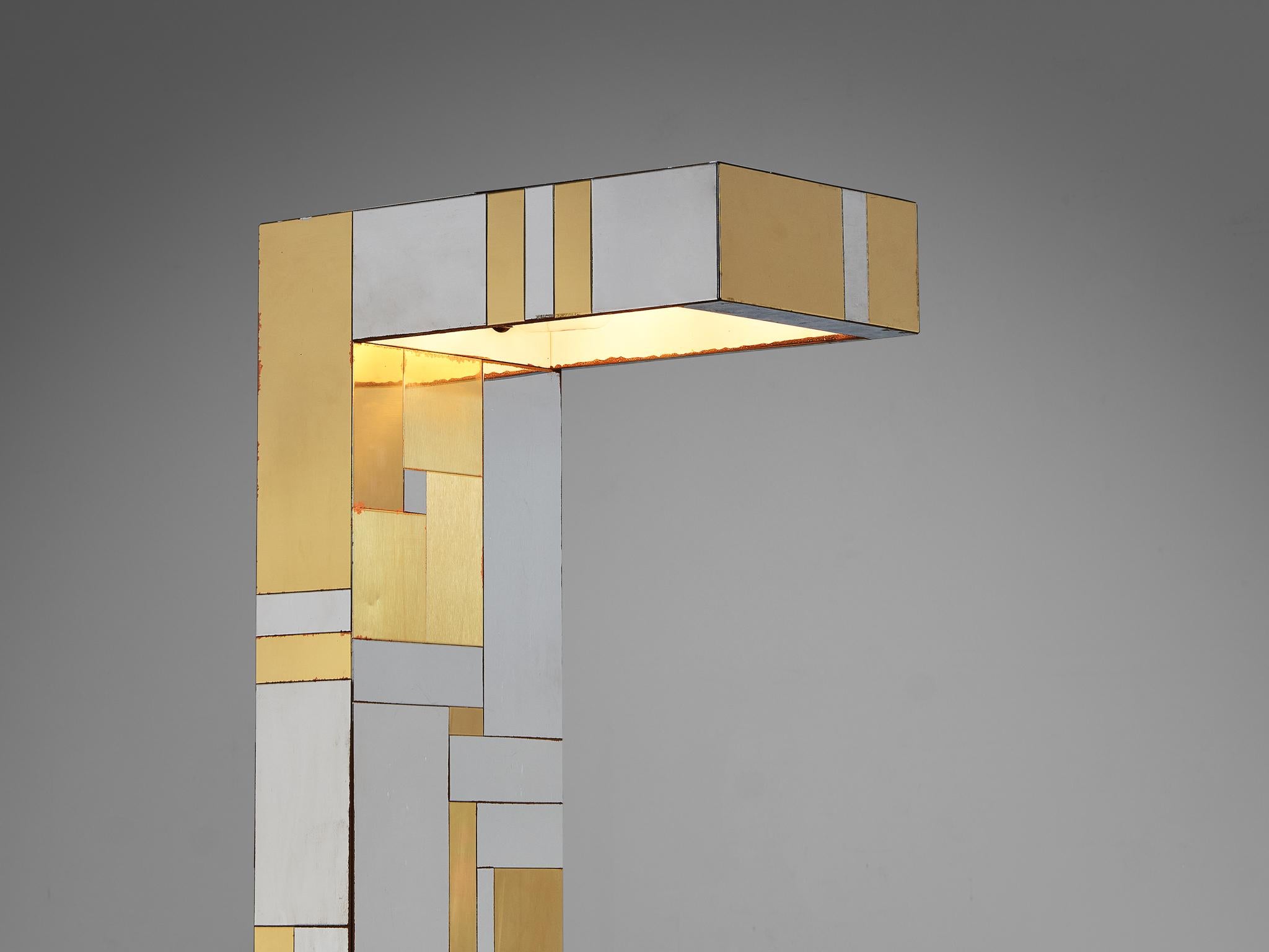 Brass Paul Evans for Directional 'Cityscape' Floor Lamp  For Sale