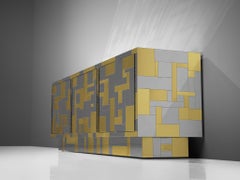 Buffet « Cityscape II » de Paul Evans pour Directional en chrome et laiton