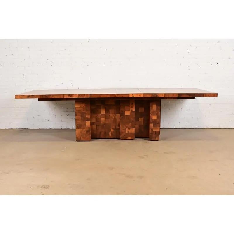 Américain Paul Evans for Directional Cityscape Pedestal Extension Dining Table, 1970 en vente