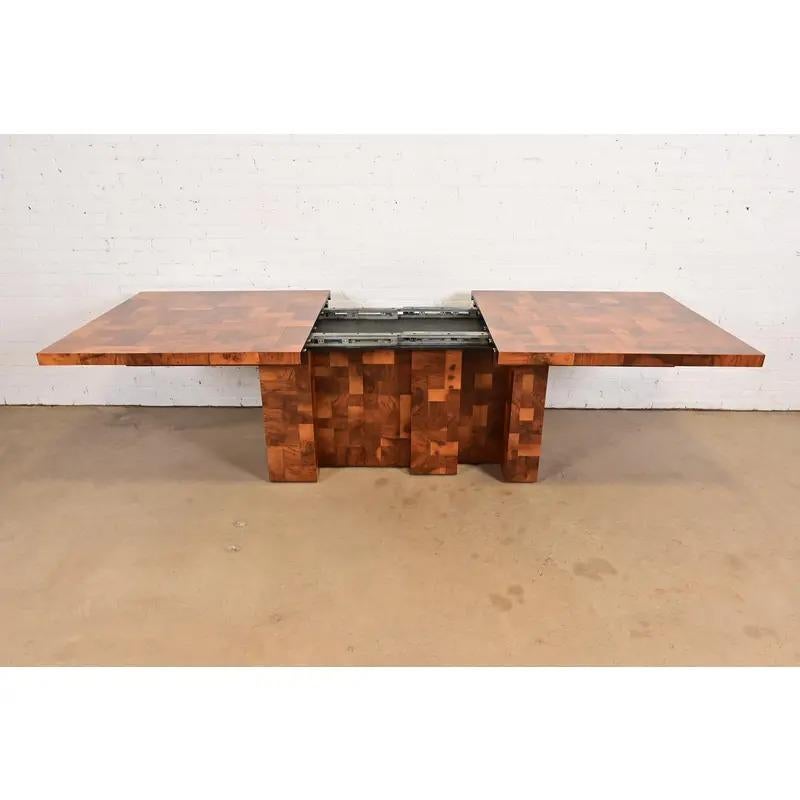 Broussin Paul Evans for Directional Cityscape Pedestal Extension Dining Table, 1970 en vente