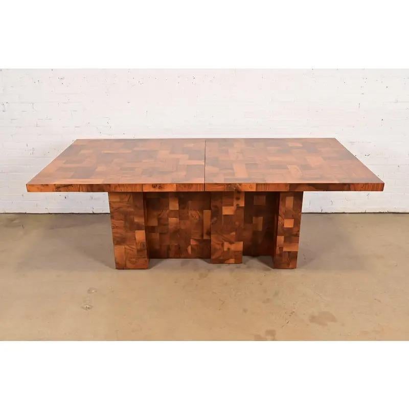 Paul Evans for Directional Cityscape Pedestal Extension Dining Table, 1970 en vente 1