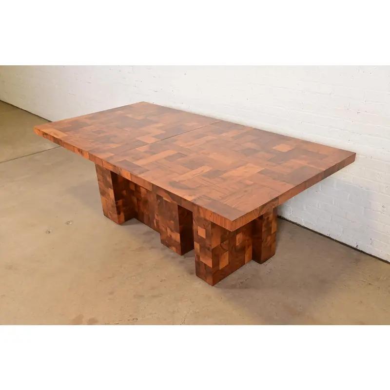 Paul Evans for Directional Cityscape Pedestal Extension Dining Table, 1970 en vente 2