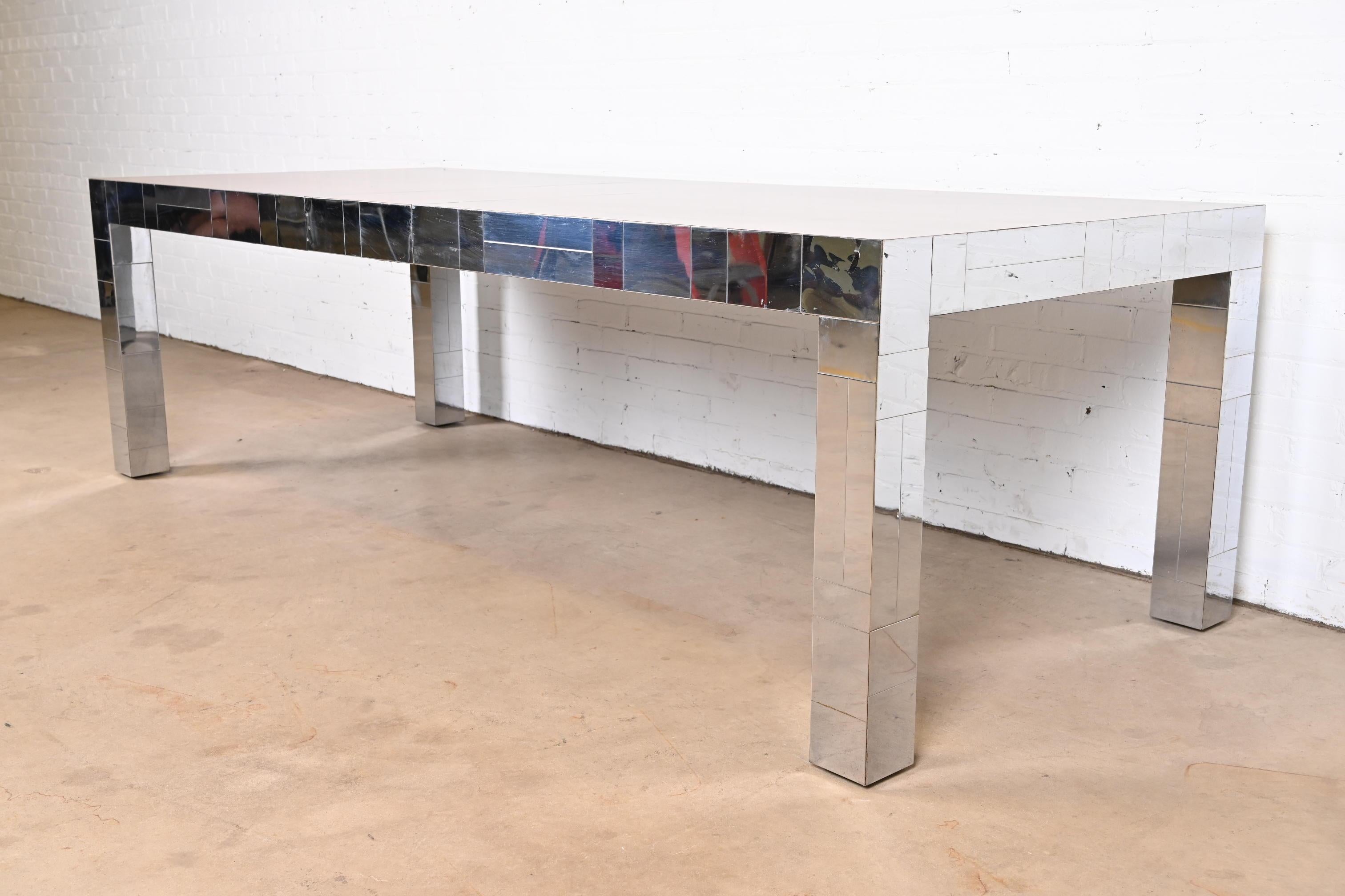 Paul Evans for Directional Cityscape Rosewood and Chrome Parsons Dining Table 7