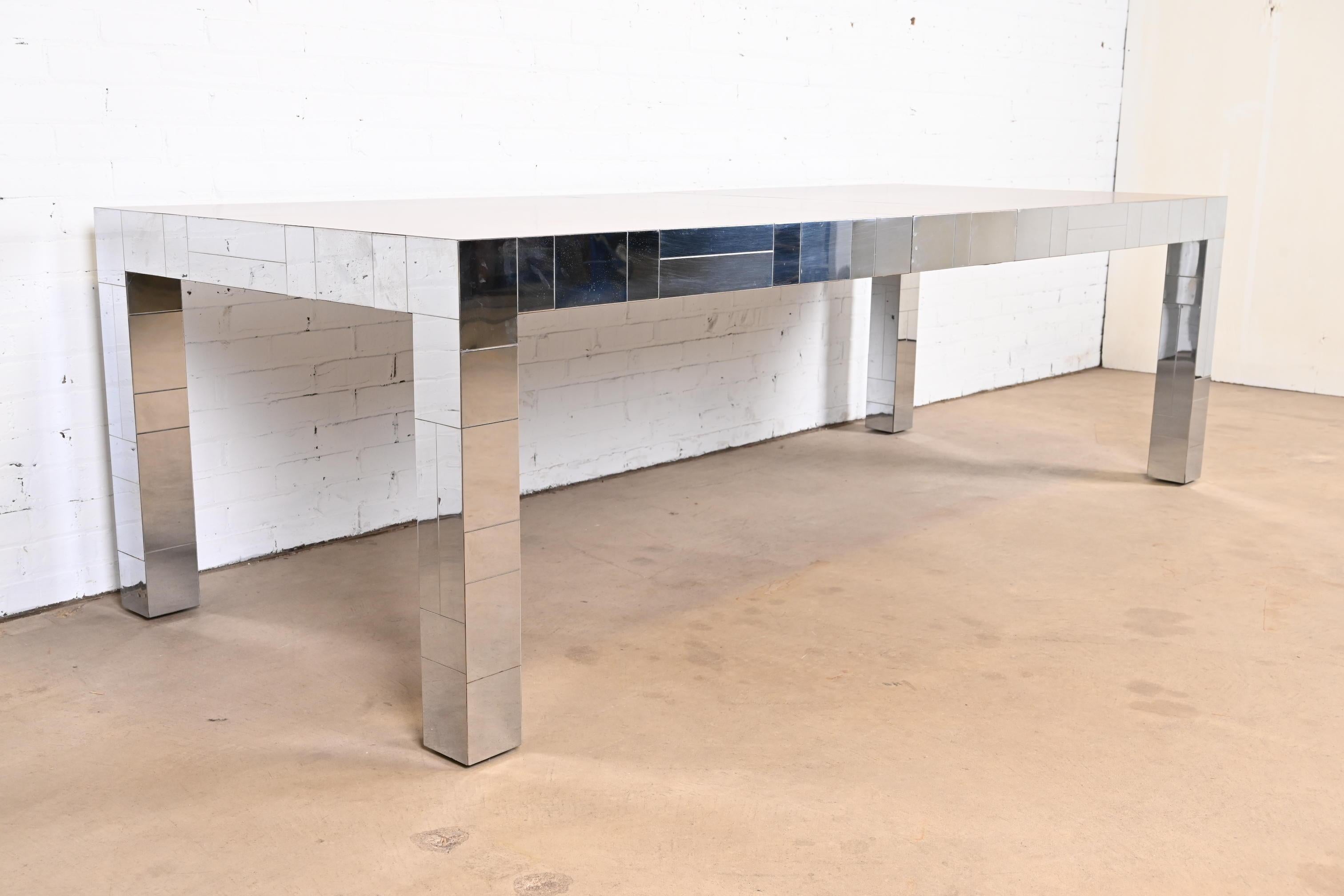 Paul Evans for Directional Cityscape Rosewood and Chrome Parsons Dining Table 10