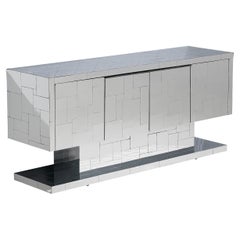 Paul Evans for Directional Cityscape Sideboard in Chrome