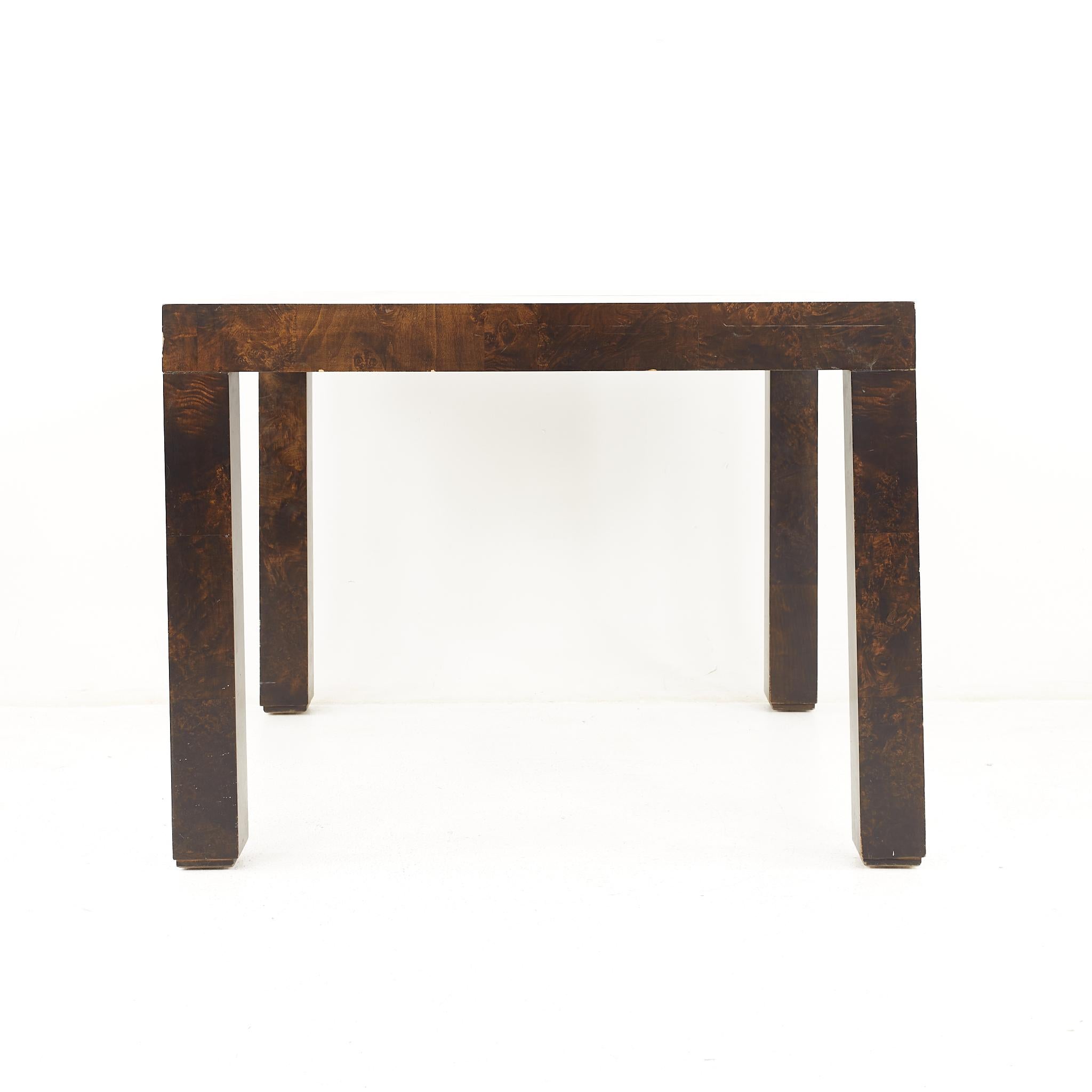 Américain Table en bois de broussin patchwork du milieu du siècle dernier de style paysage urbain Paul Evans pour Directional en vente
