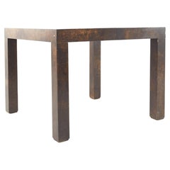 Table en bois de broussin patchwork du milieu du siècle dernier de style paysage urbain Paul Evans pour Directional