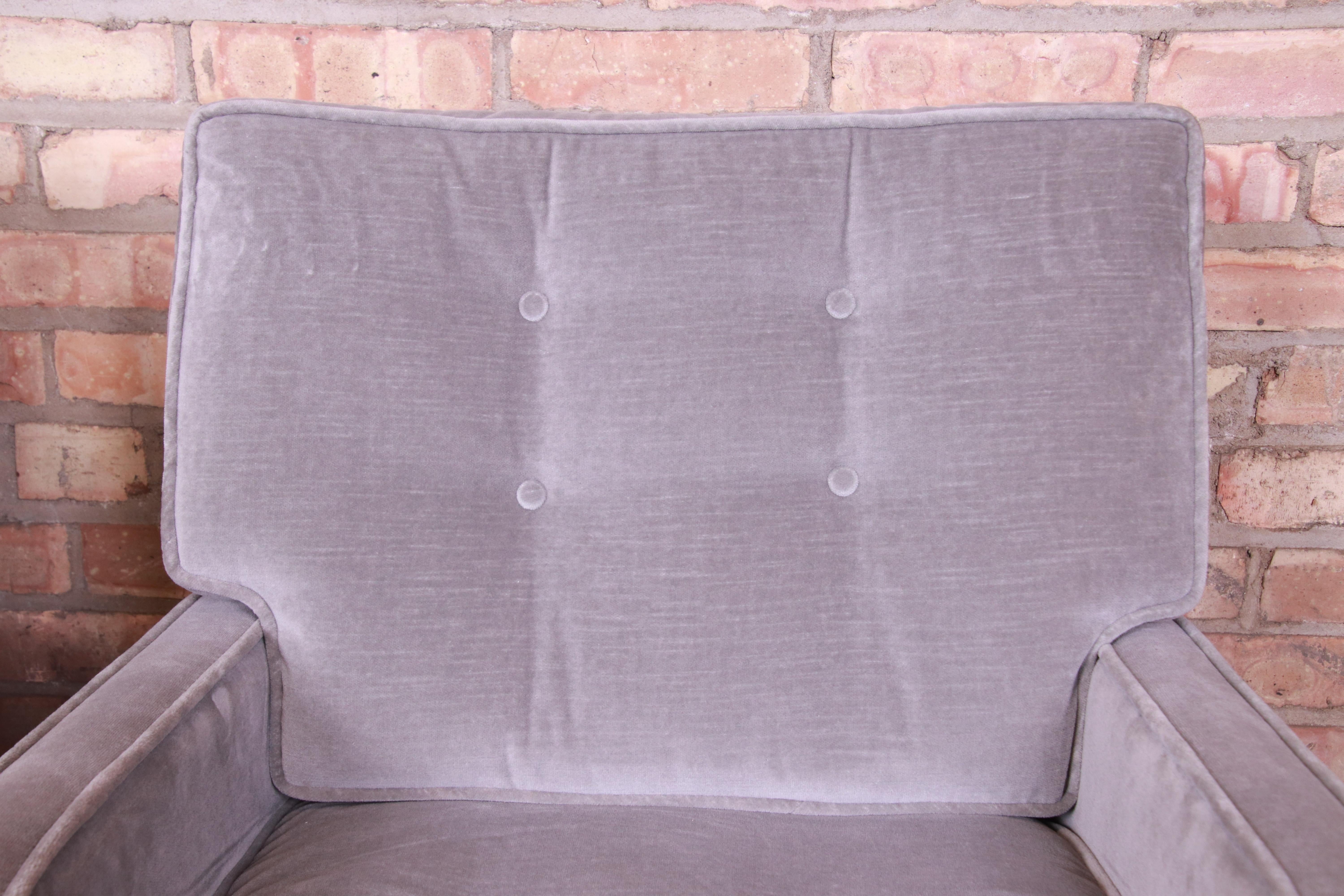 Paul Evans for Directional Club Chairs in Velvet, Pair 4