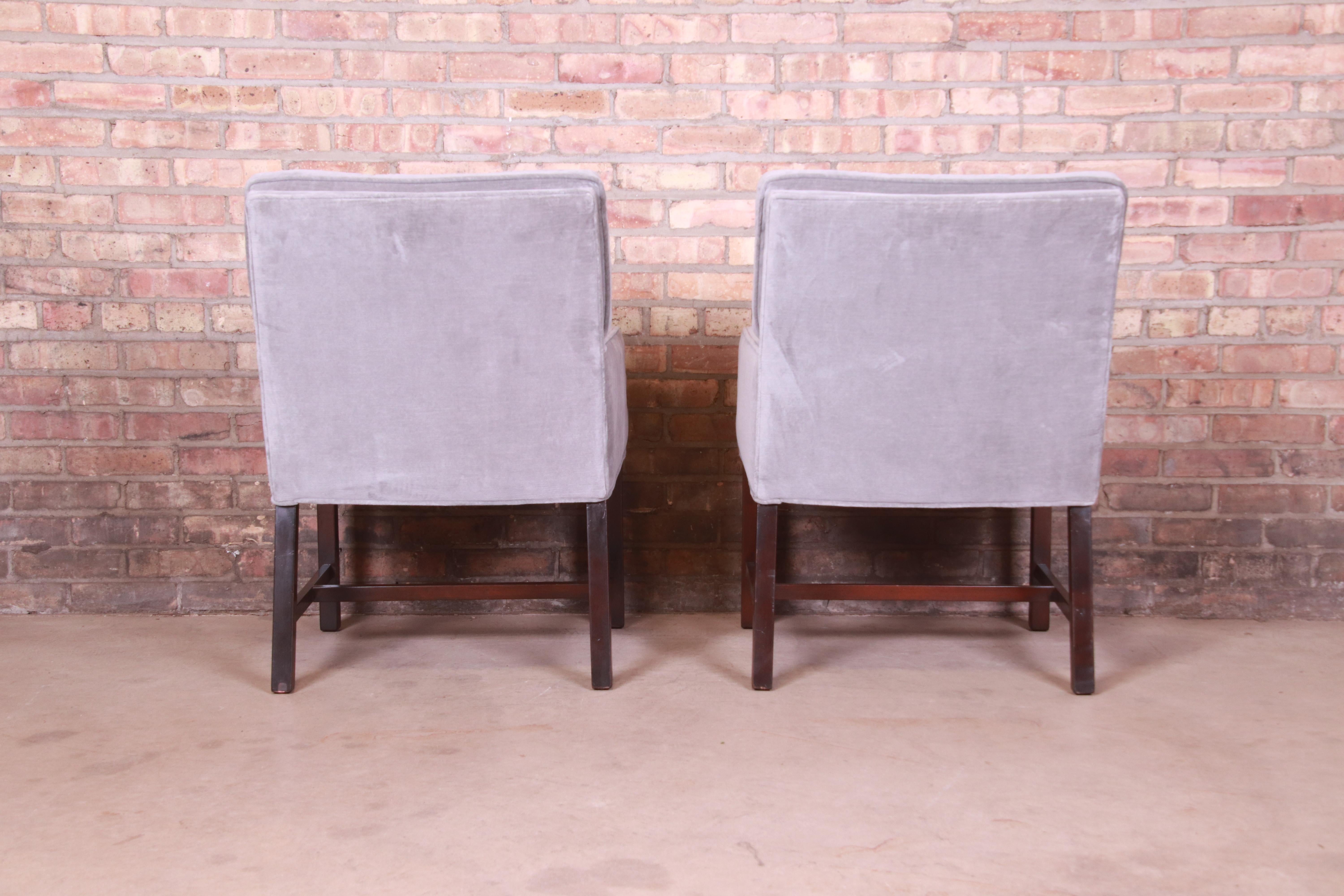 Paul Evans for Directional Club Chairs in Velvet, Pair 3