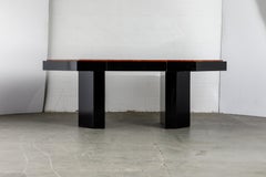 Paul Evans for Directional Expandable African Burl Mahogany Dining Table, c 1980