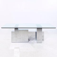 Paul Evans für Directional Mid Century Chrome Cityscape Esstisch